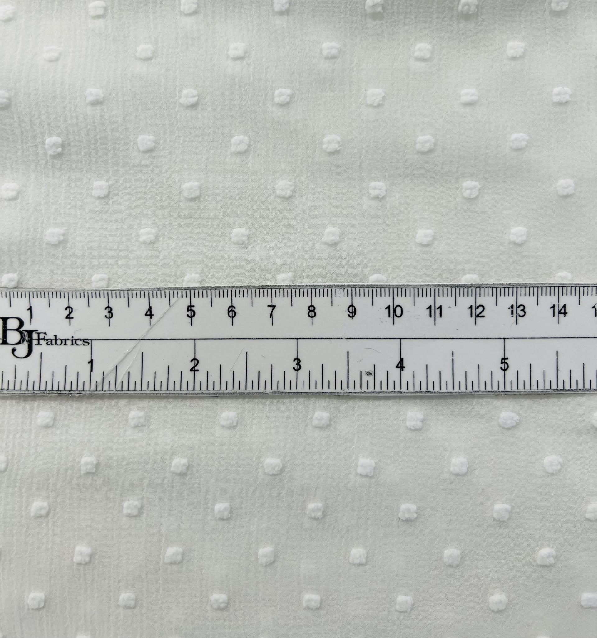 Clip Dotted Chiffon in White