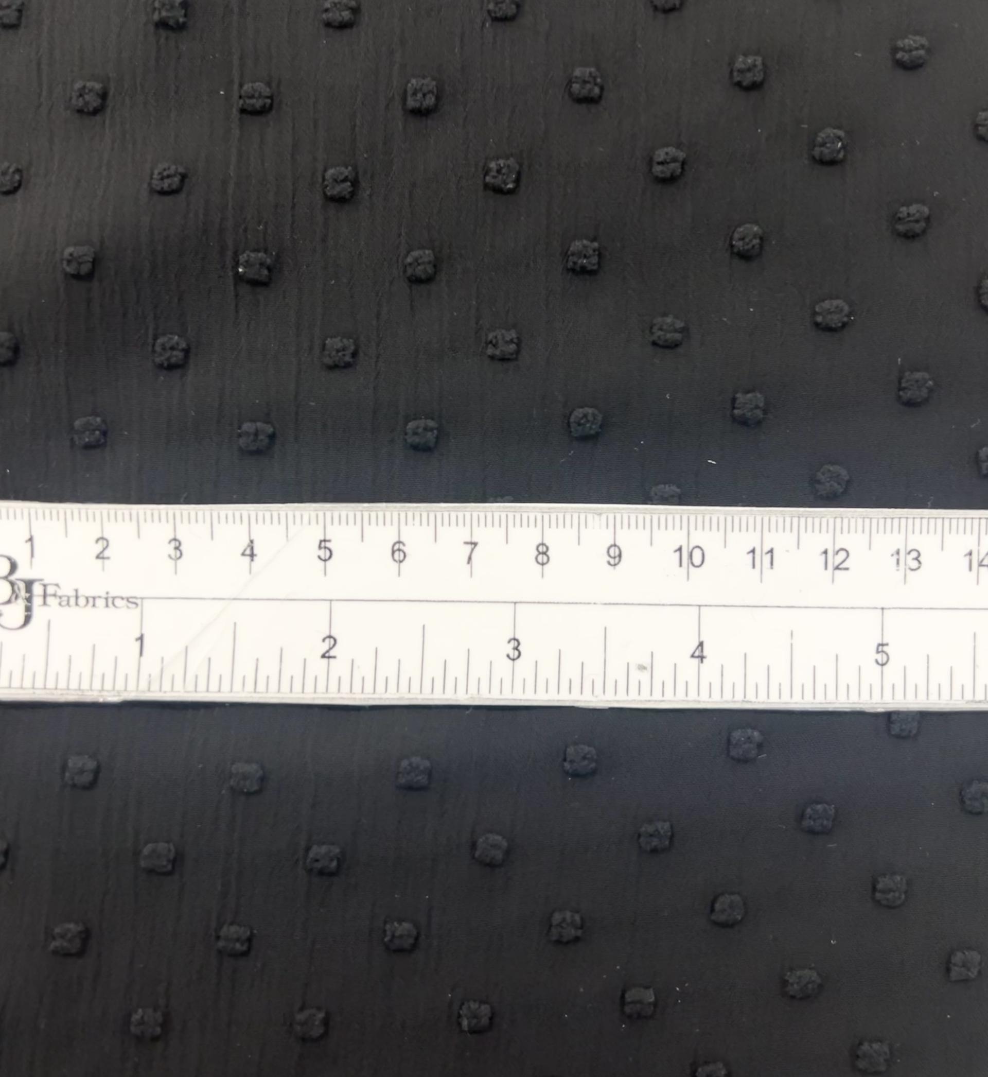 Clip Dotted Chiffon in Black