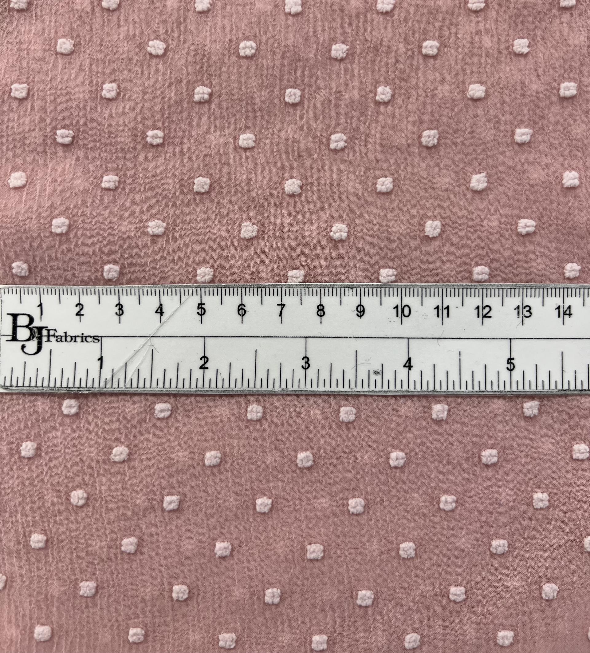 Clip Dotted Chiffon in Pink