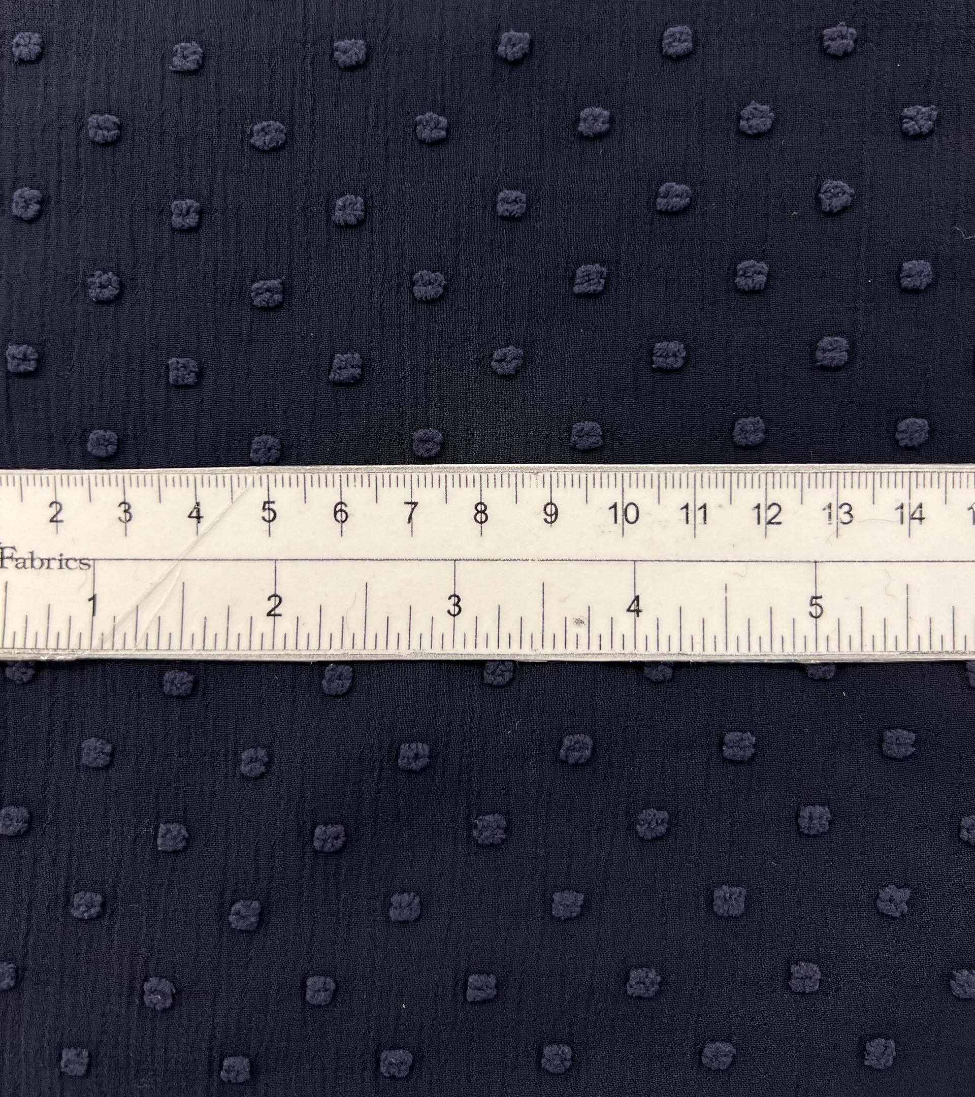 Clip Dotted Chiffon in Navy