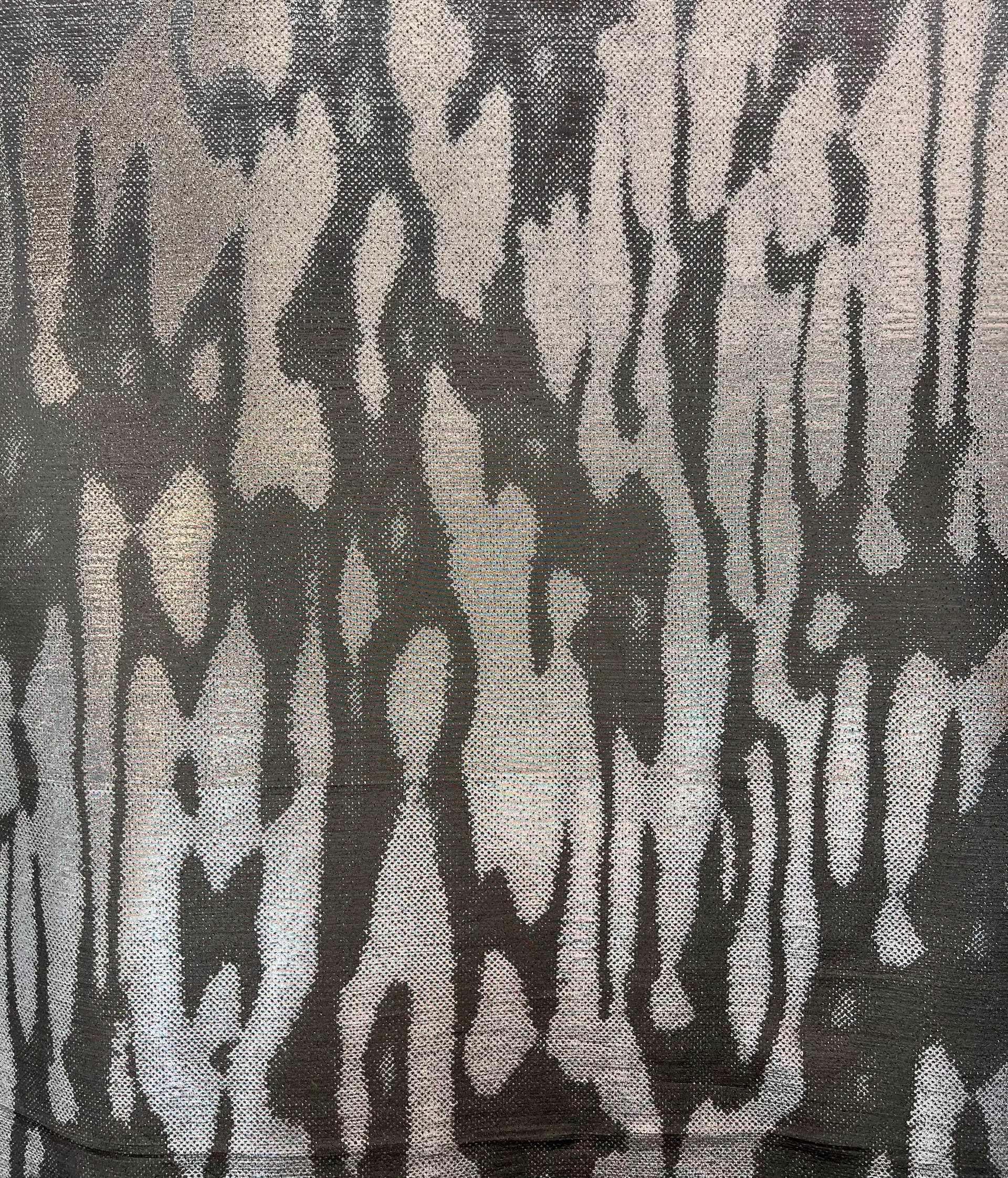 Metallic Shadow Brocade In Silver