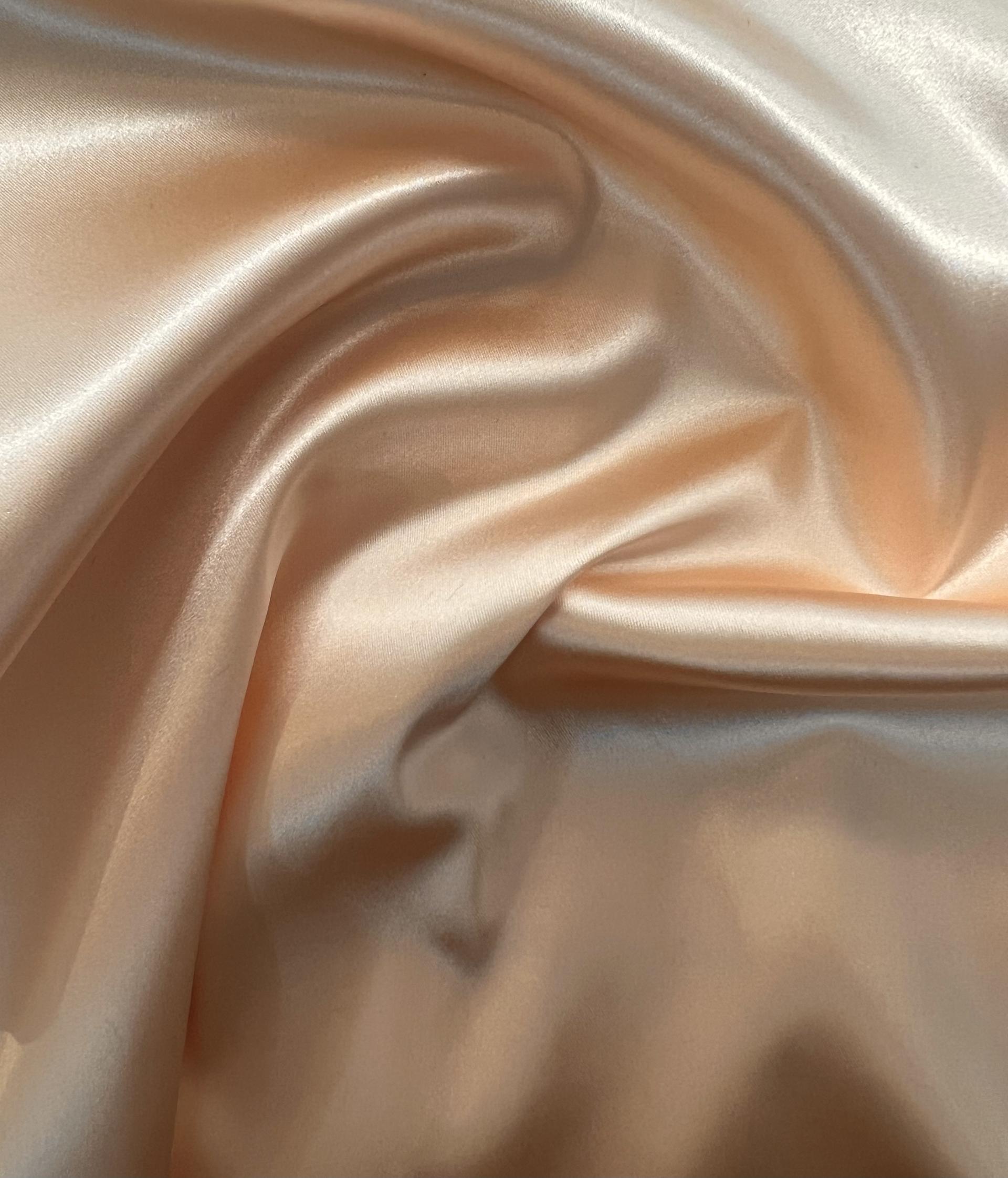 Italian Acetate Stretch Satin in Sand