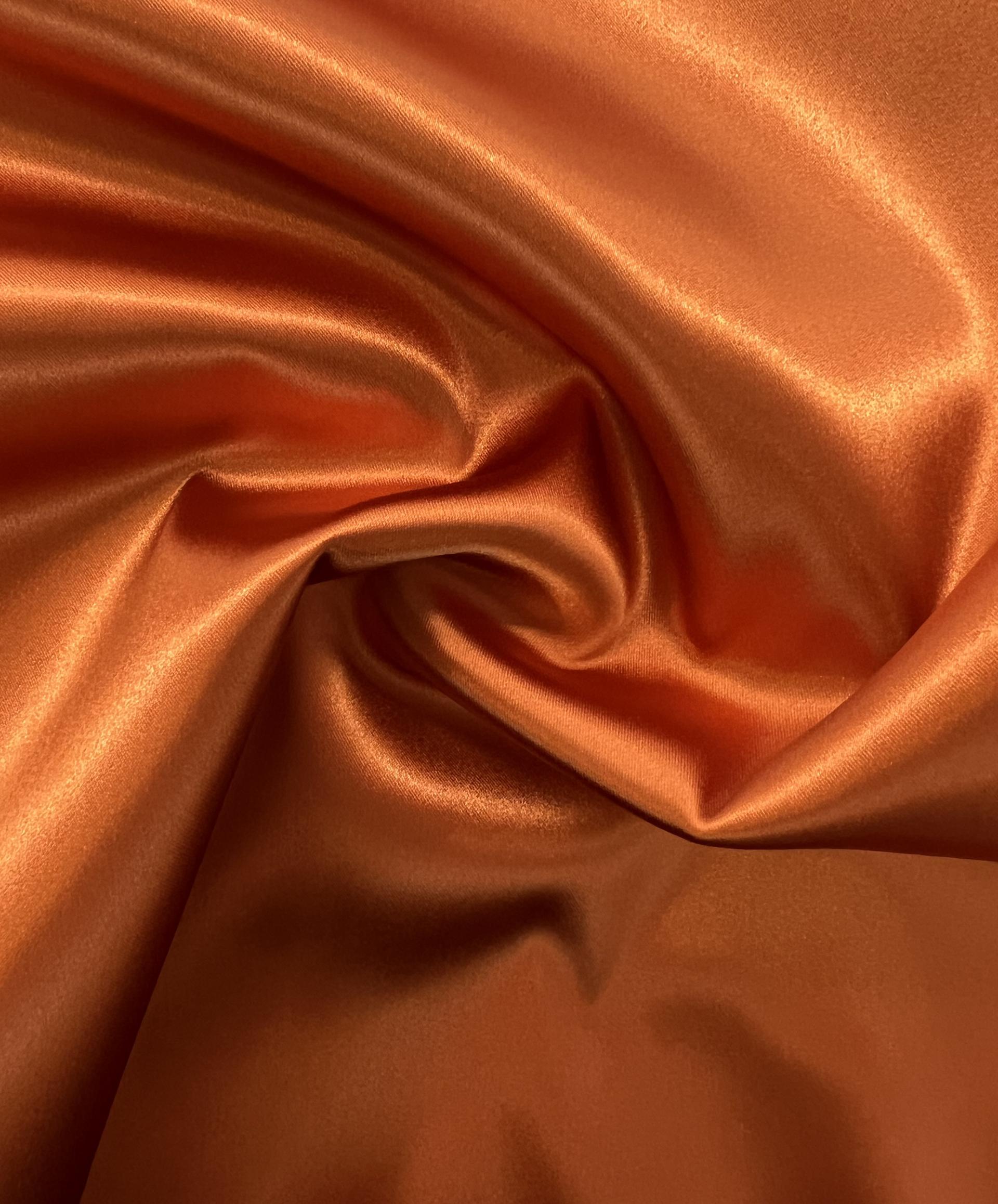 Italian Acetate Stretch Satin in Saffron