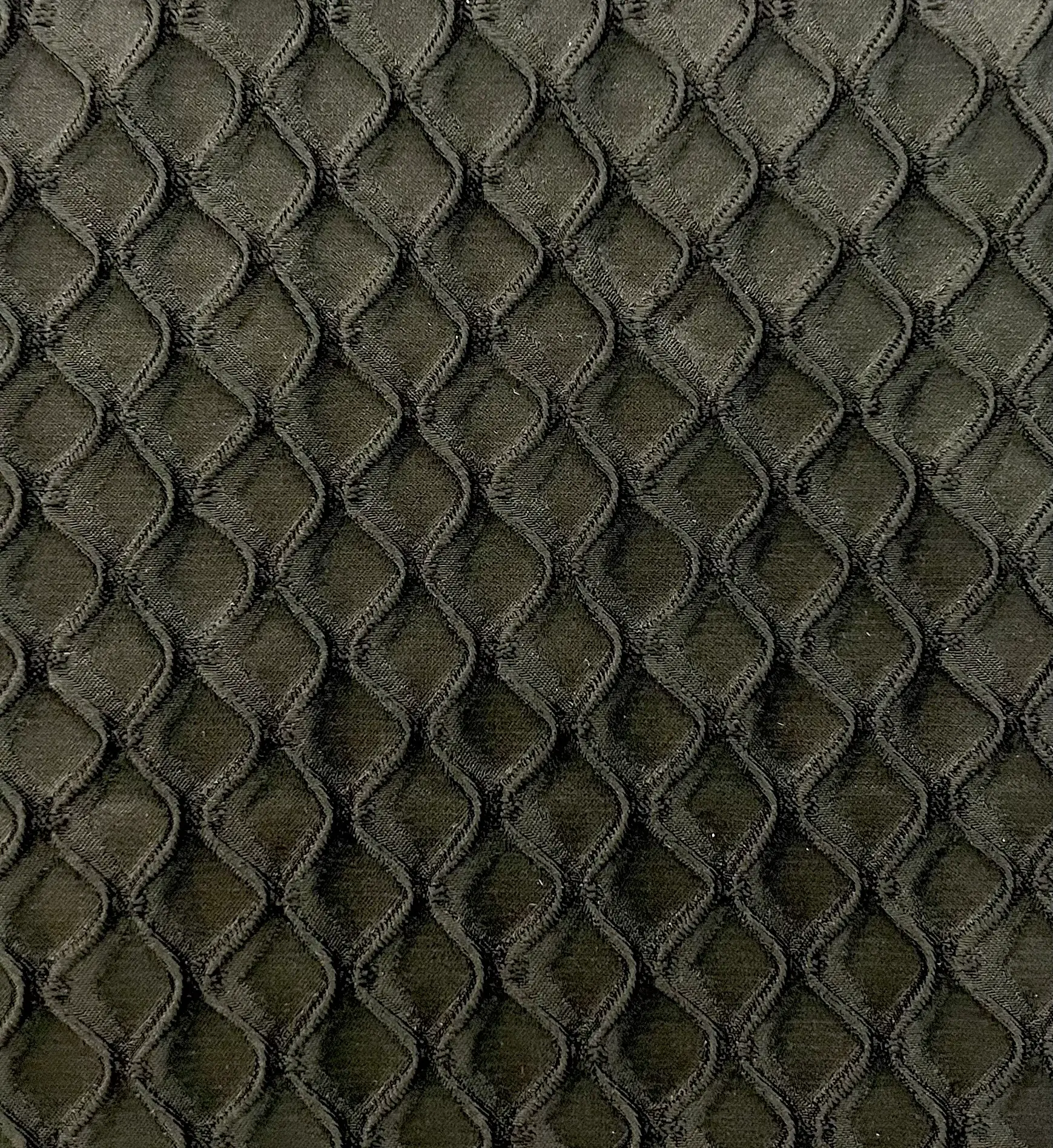 Birdseye Cloqué in Black