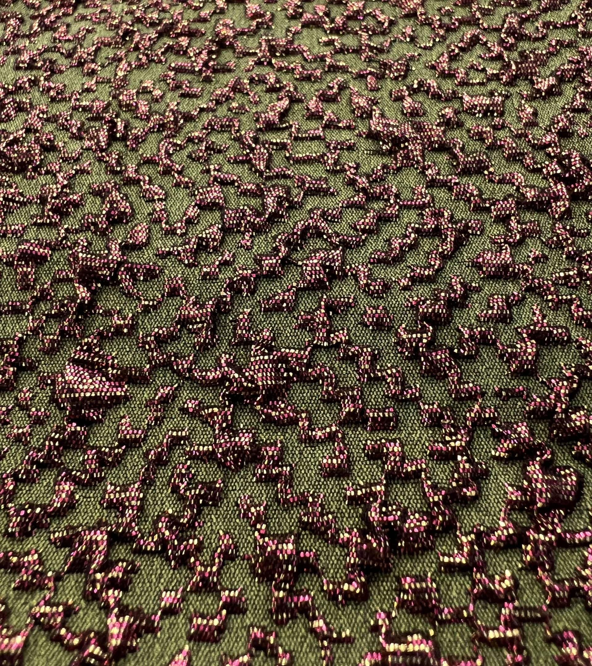 Opalescent Stretch Metallic Brocade in Olive/Bronze