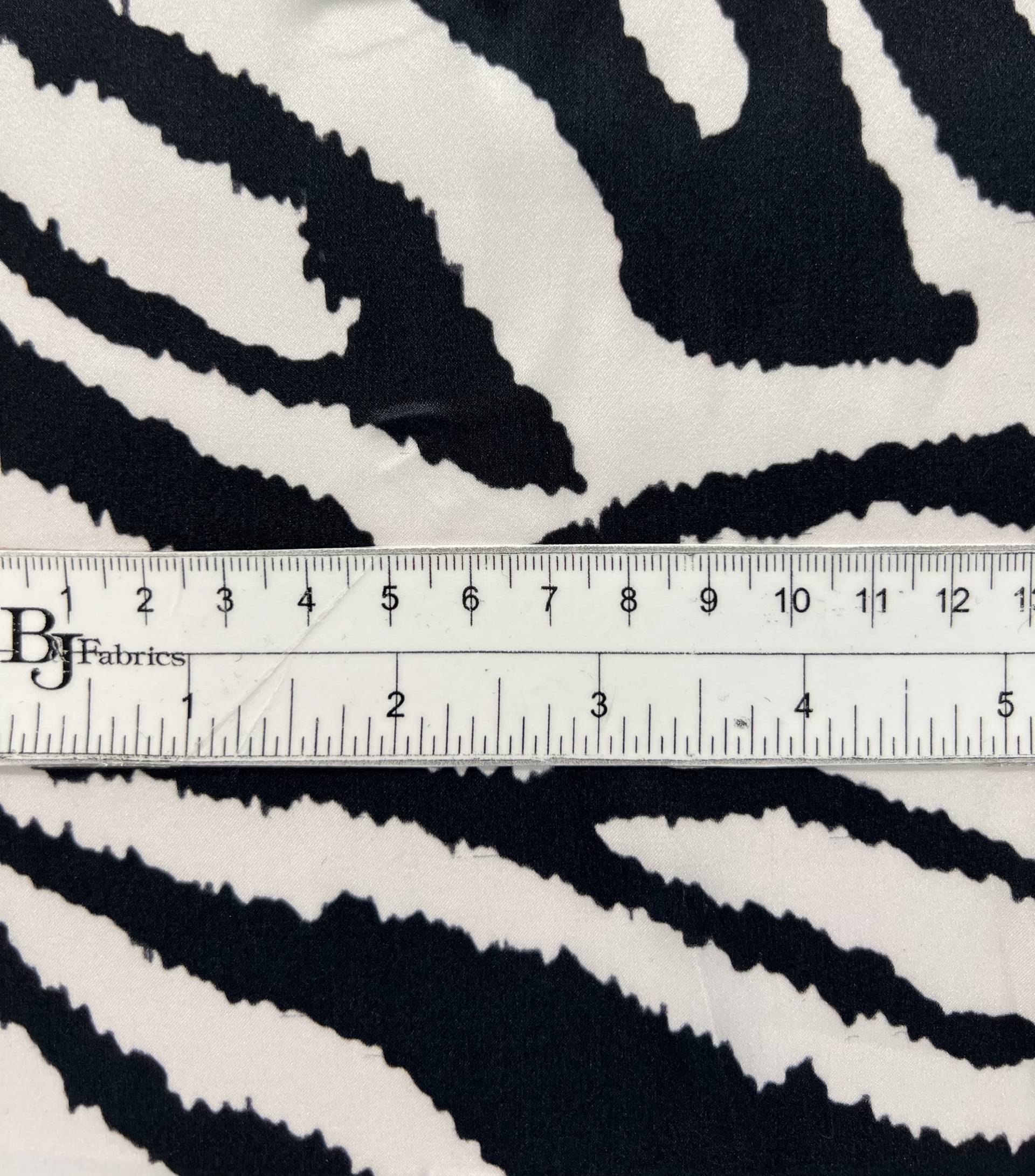 Printed Silk Charmeuse in Zebra