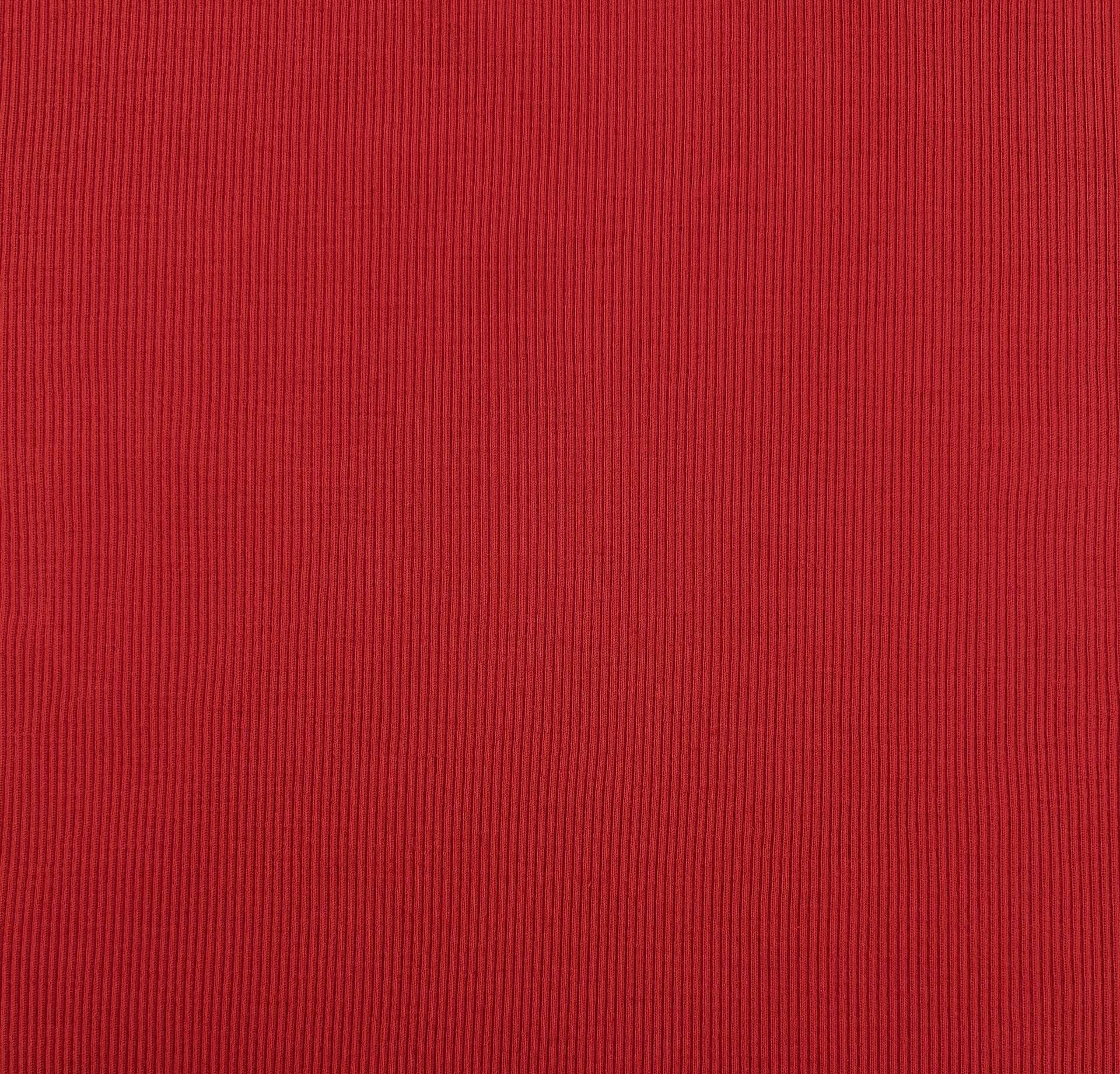 Austrian Virgin Wool Rib Knit in Tomato Red