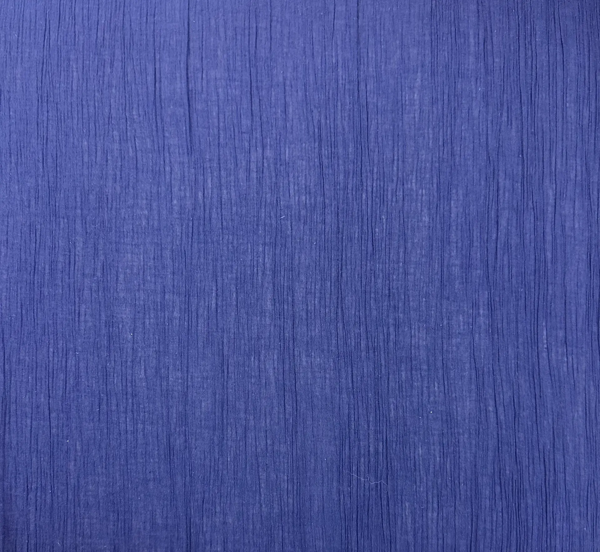 Cotton Crinkled Gauze in Cobalt