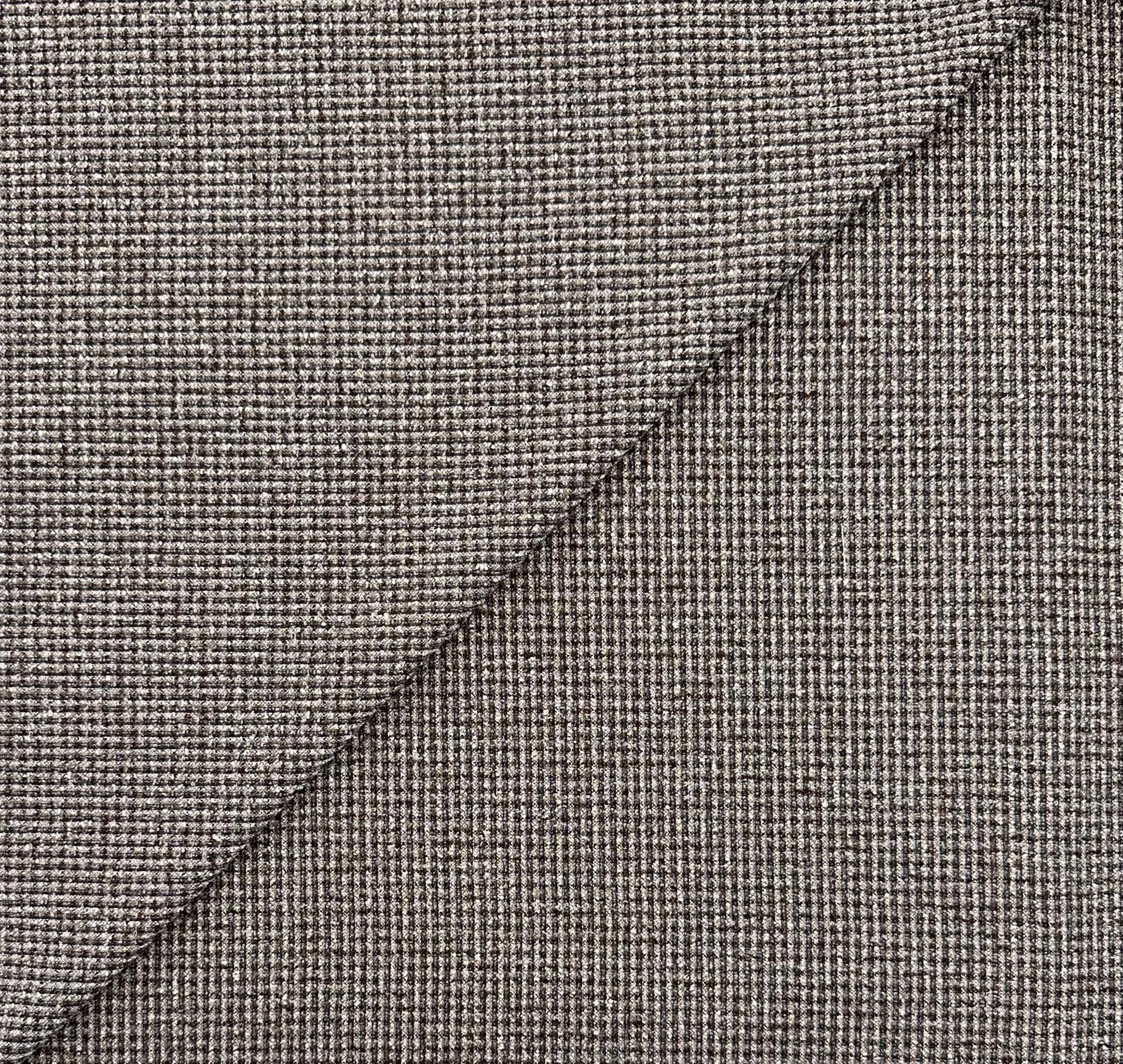 Italian Virgin Wool Silk Novelty Suiting in Espresso