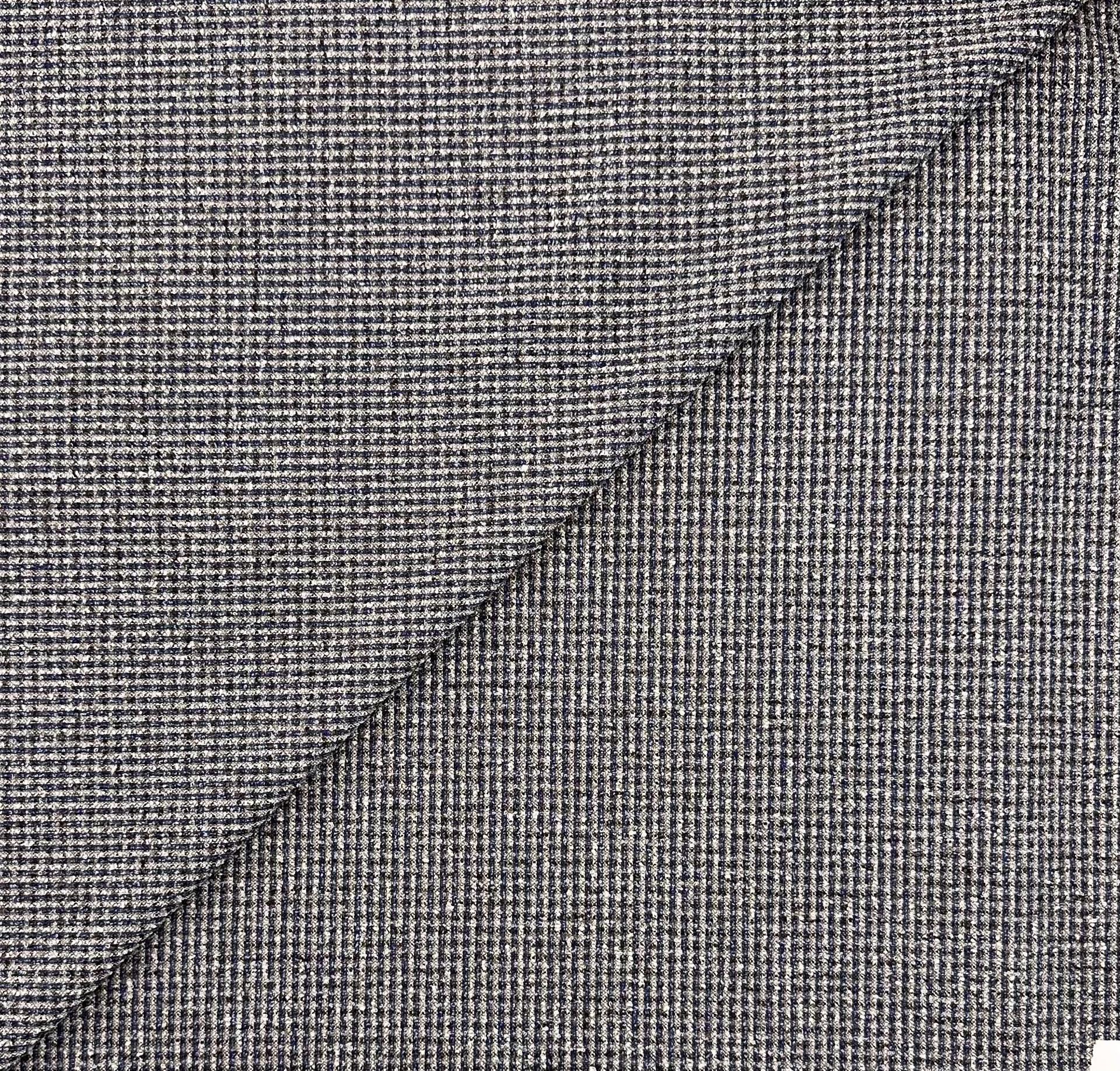 Italian Virgin Wool Silk Novelty Suiting in Indigo