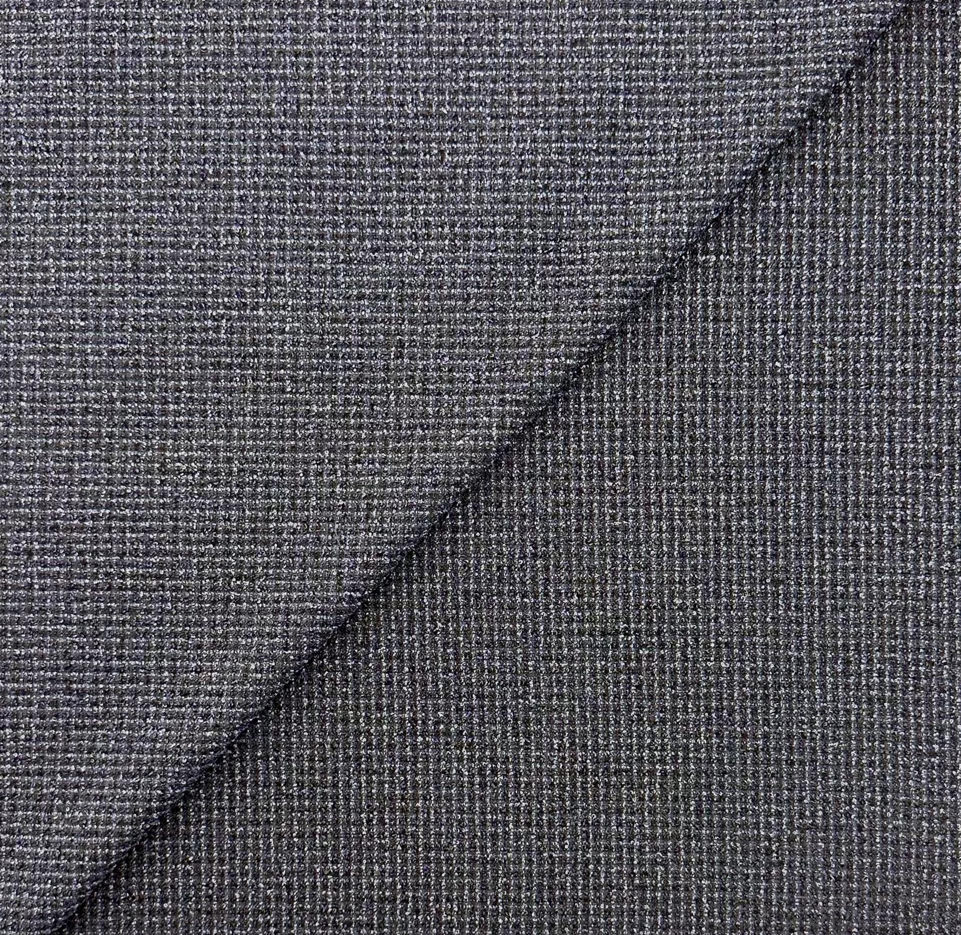 Italian Virgin Wool Silk Novelty Suiting in Navy