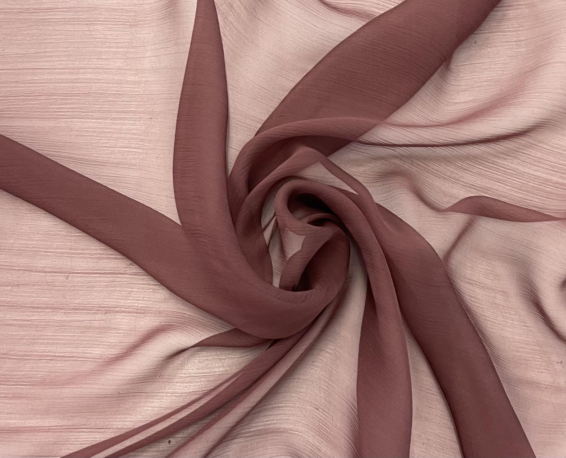 MADE IN FRANCE 100% SILK CRINKLE CHIFFON