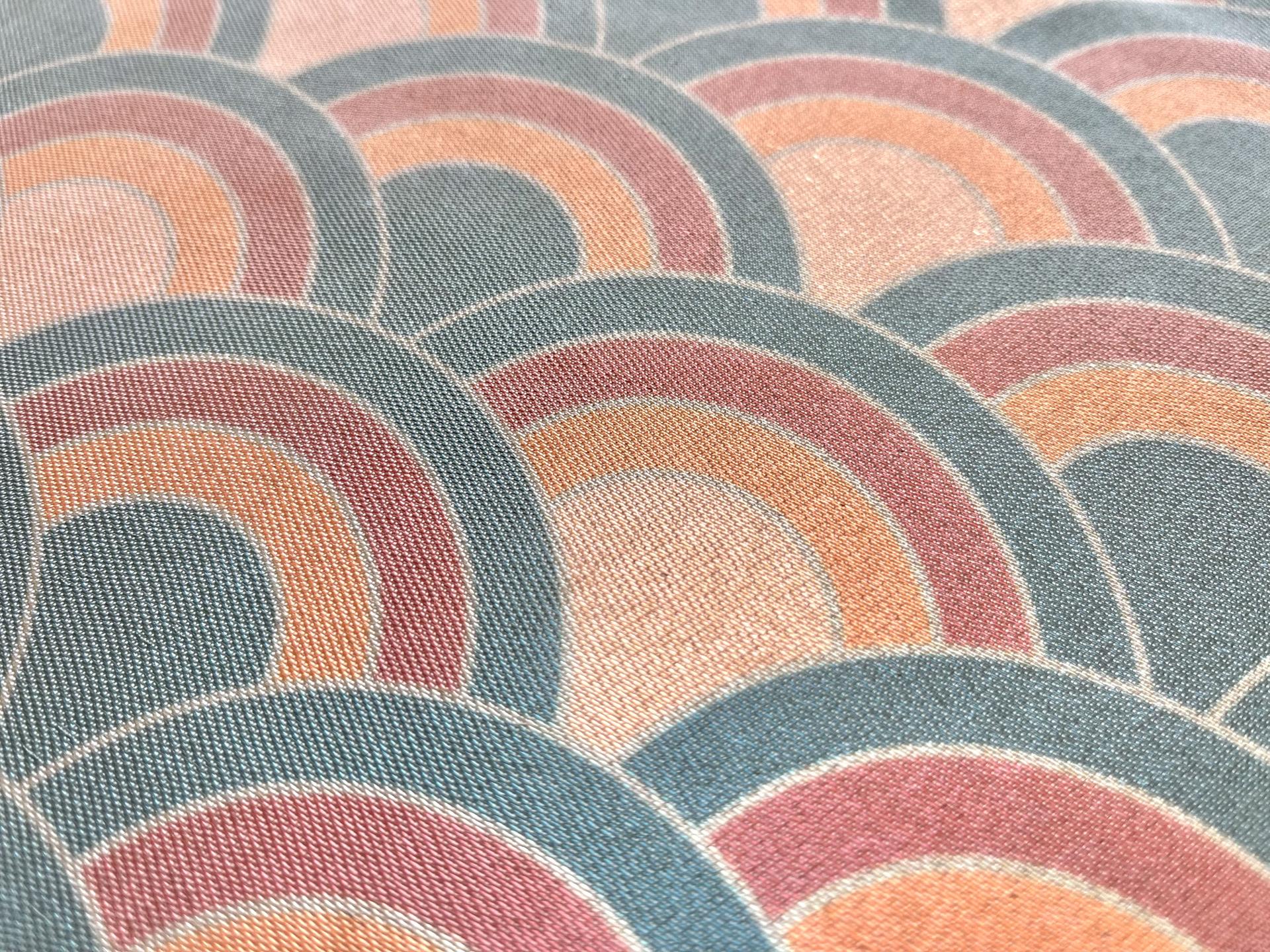 Made in Italy Printed Silk and Poly Crepe Lamé