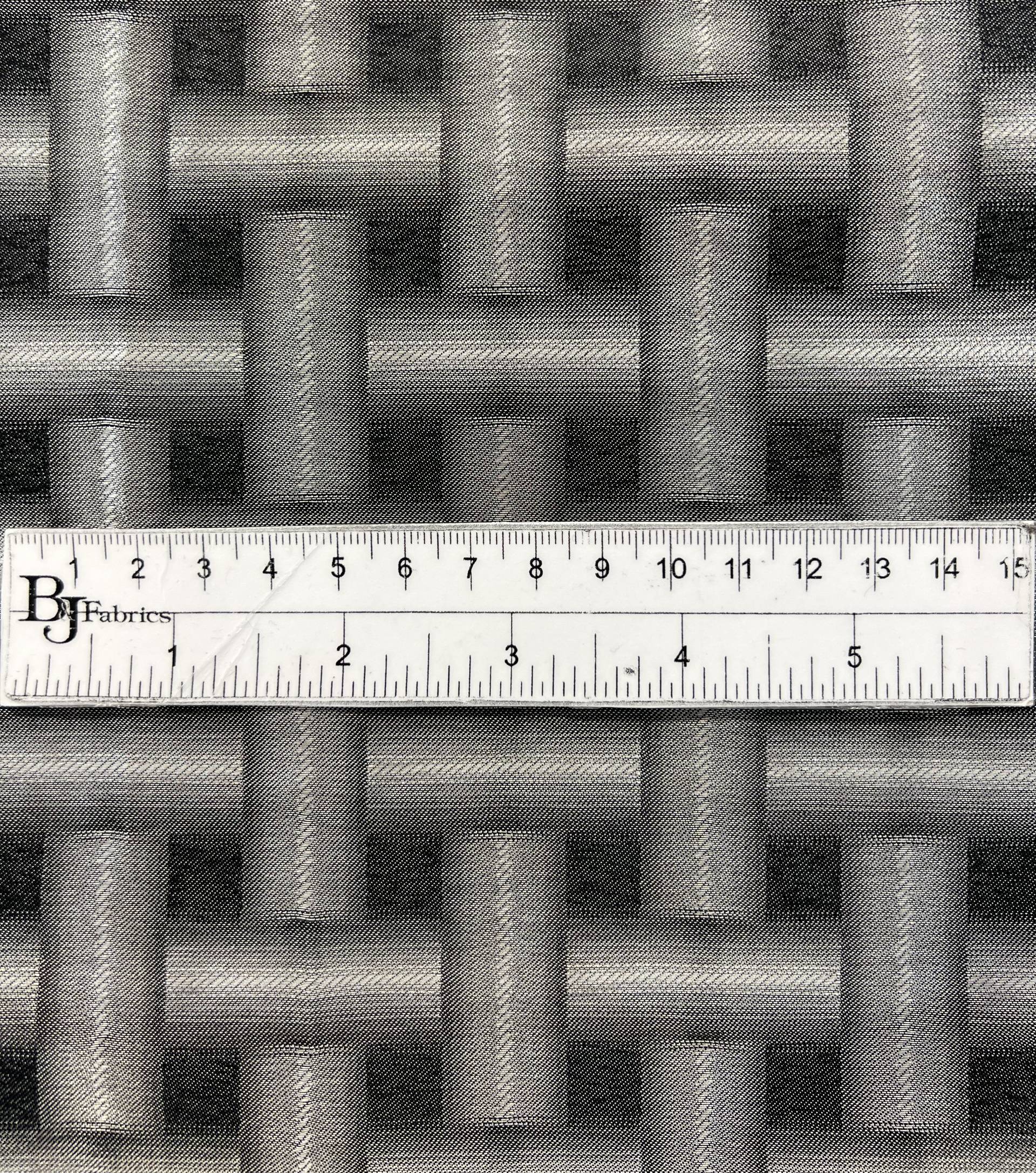 Optical Illusion Brocade in Silver Black