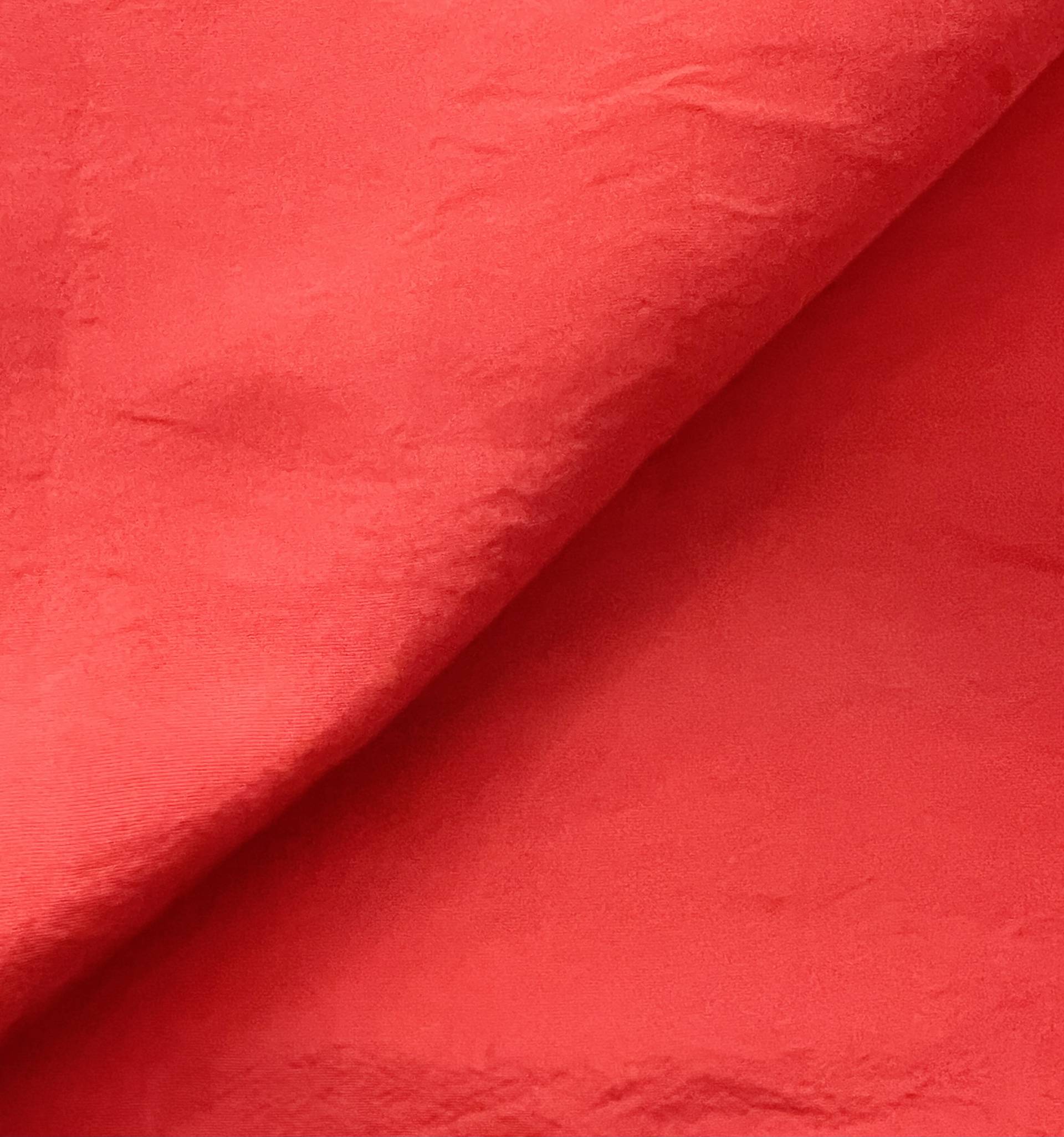 Washed Silk Gros de Londres in Coral