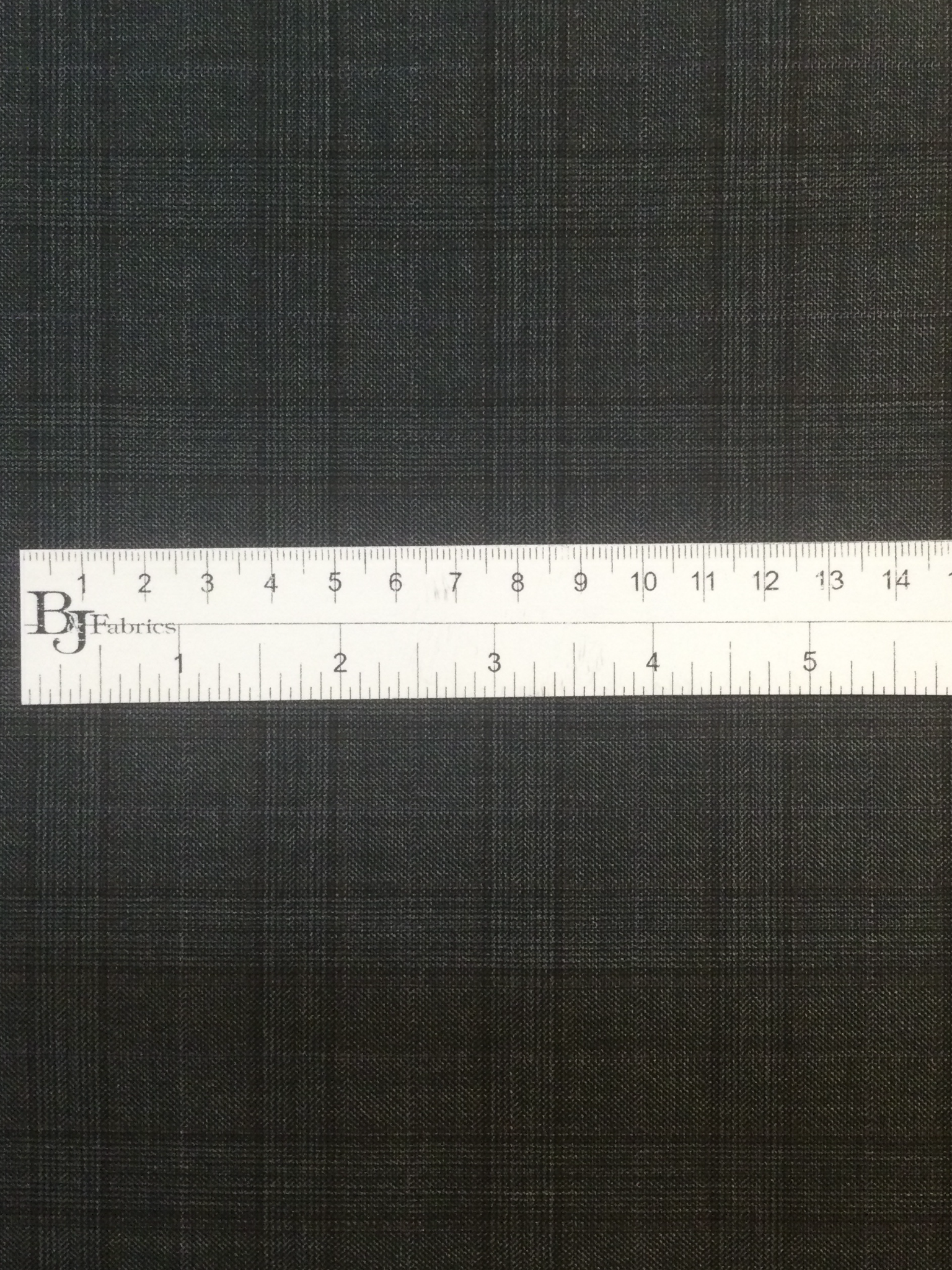 Italian Loro Piana Wool Plaid in Charcoal