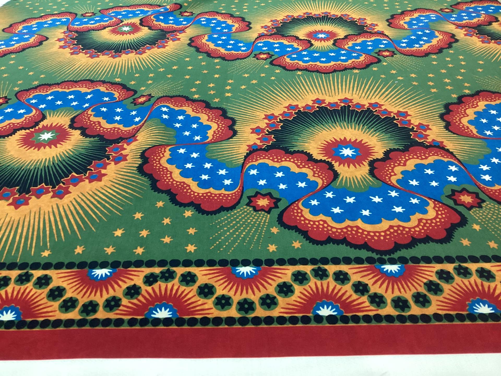 Silk & Wool in Matt Jewel Tones Printed