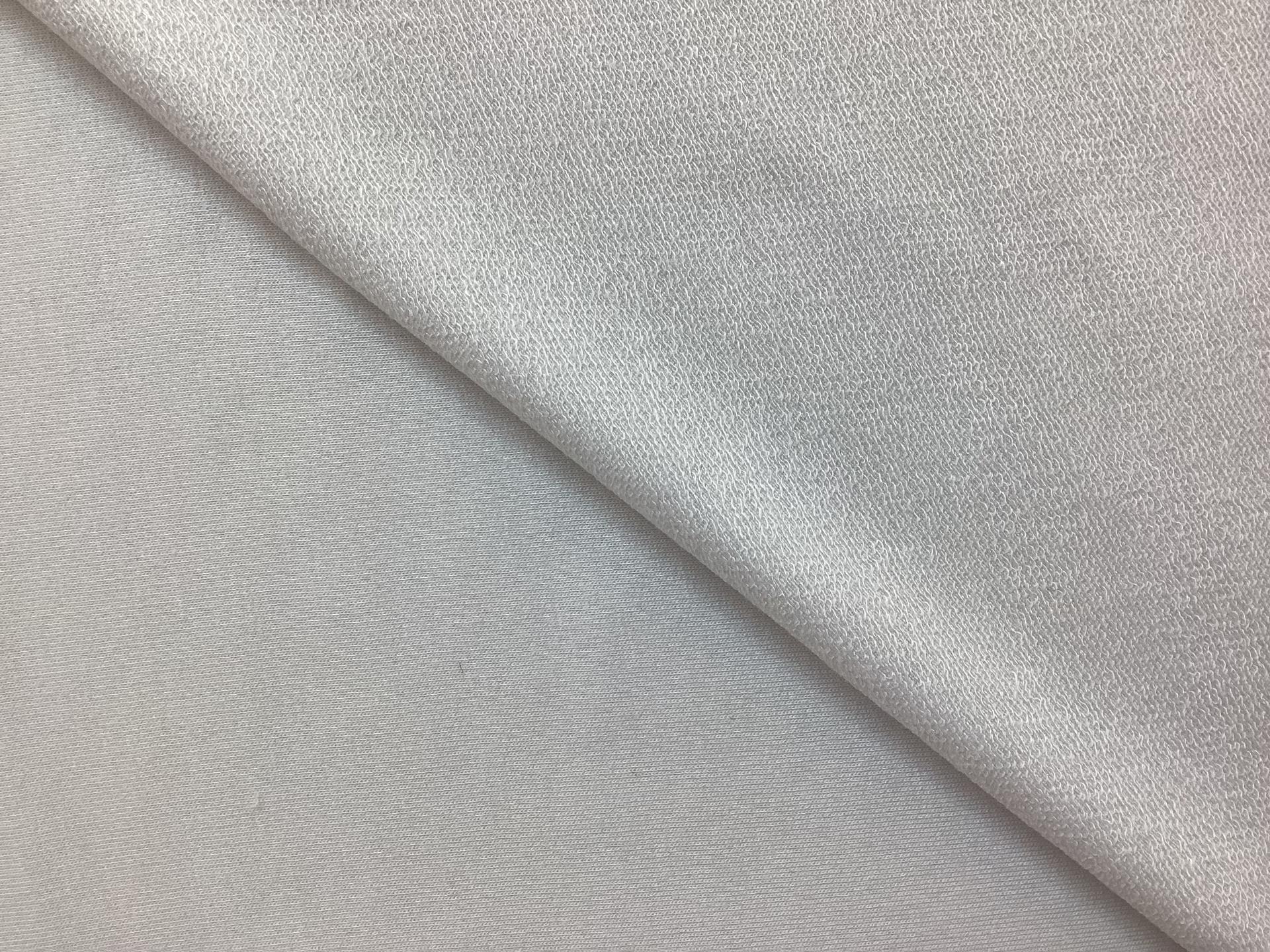 Cotton, Rayon & Lycra French Terry In White