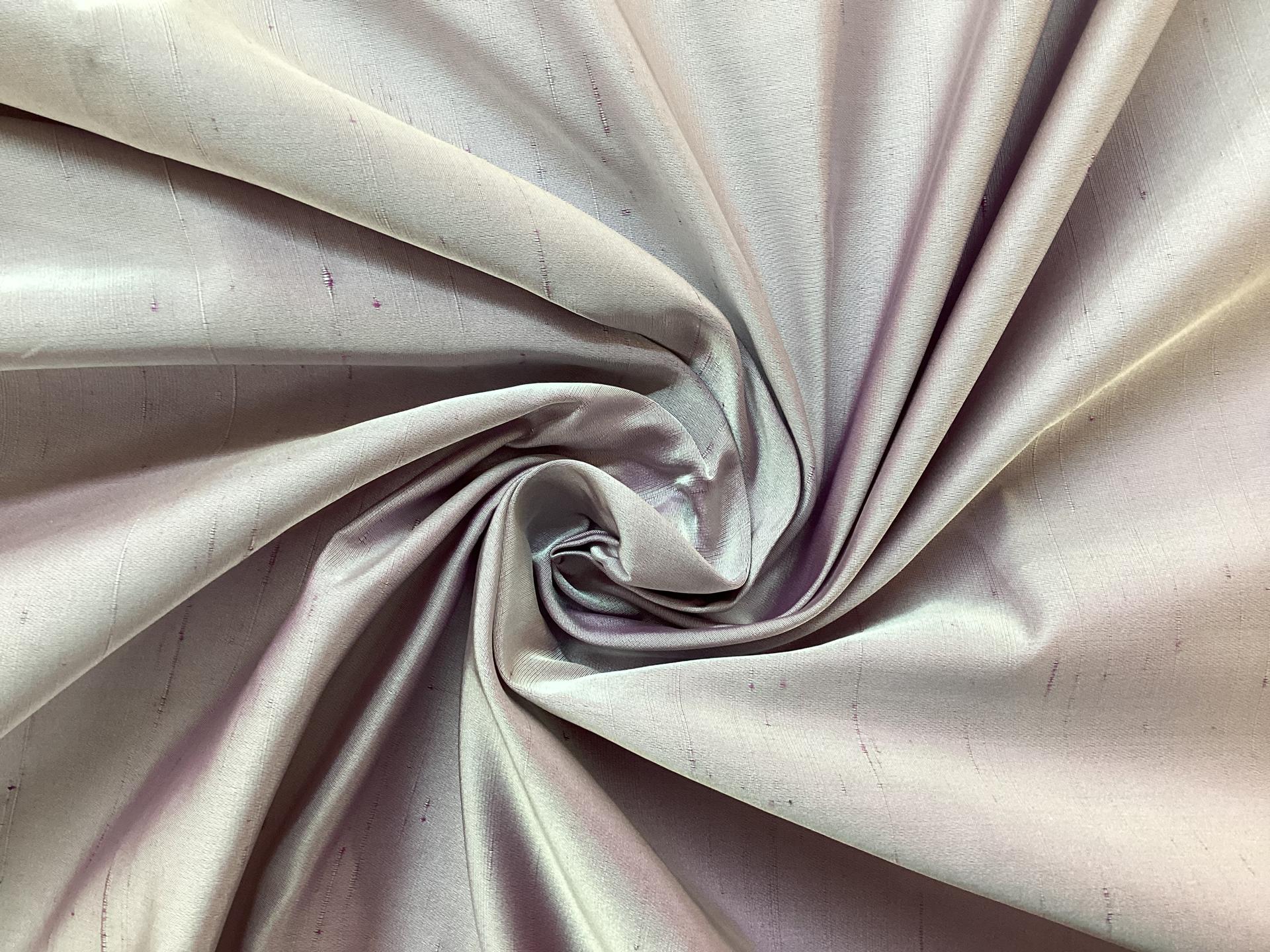 Made In Italy 100% Silk Iridescent Shantung Radzmir In Orchid
