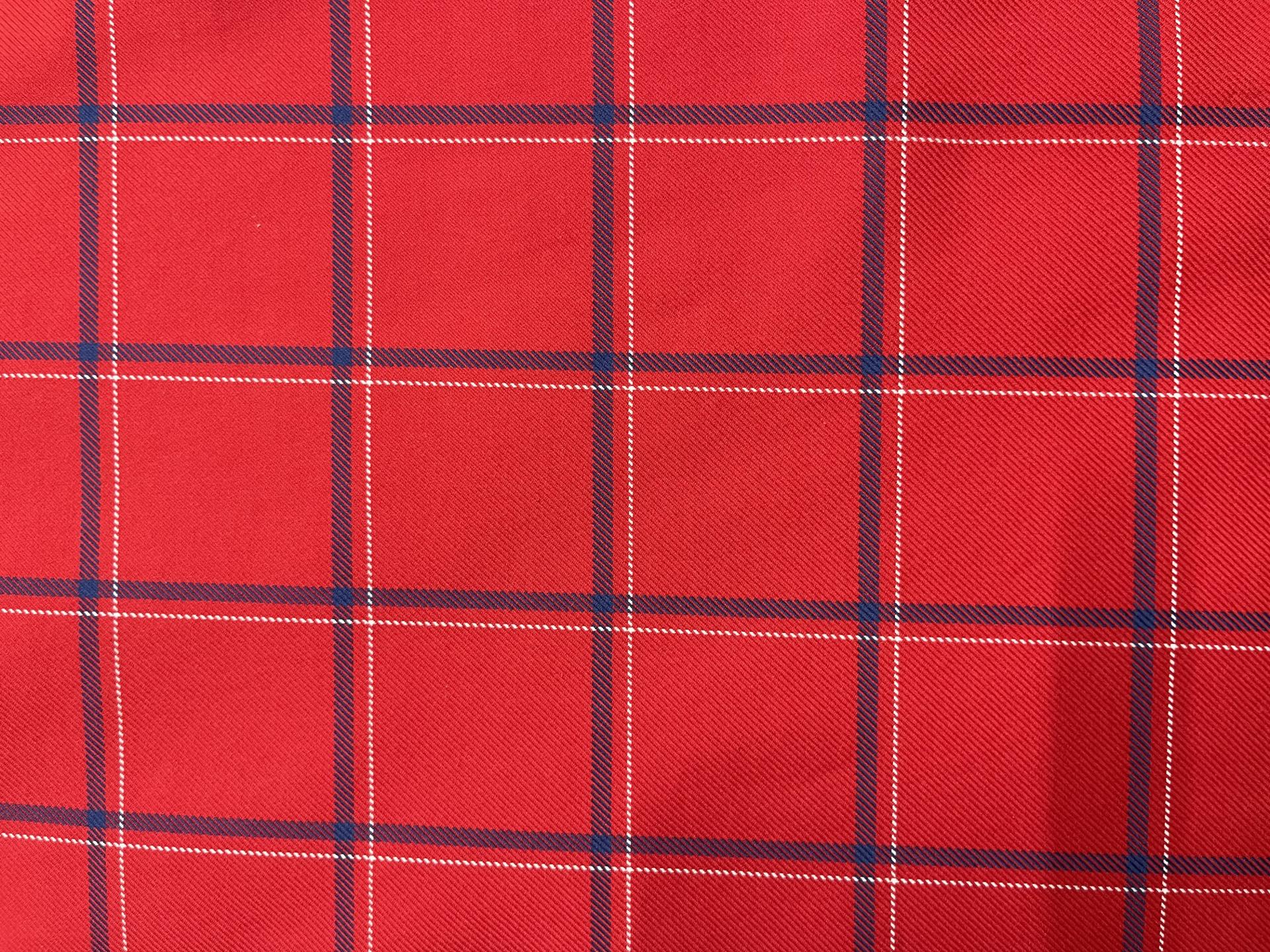 Italian Cotton Twill Suiting in Rosso