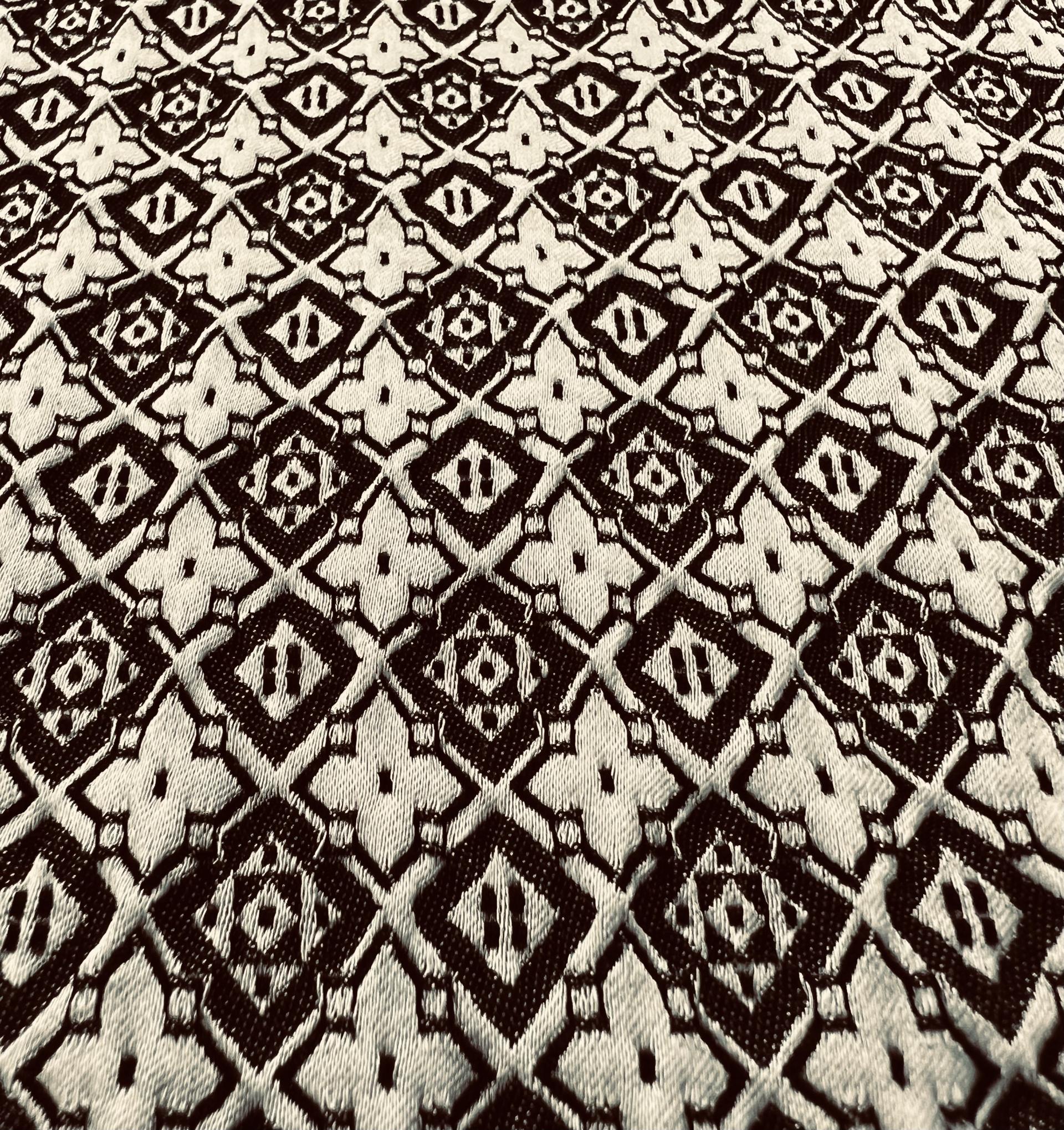 Stretch Rayon Brocade in Black & White