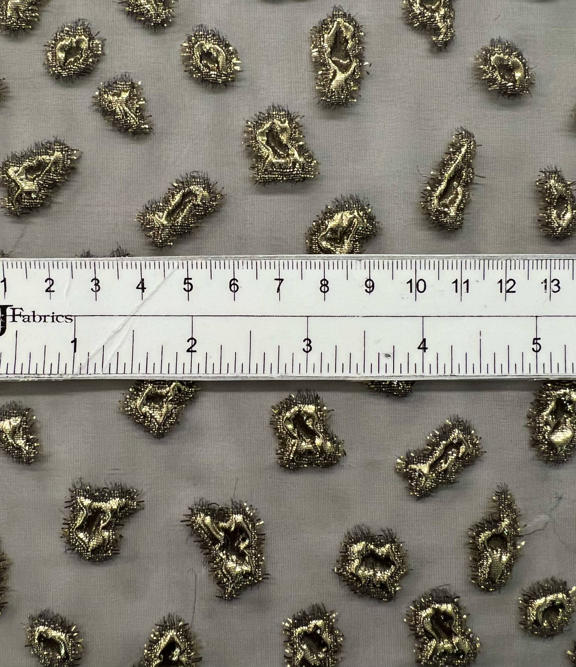 Metallic Fil Coupé Polyester Organza