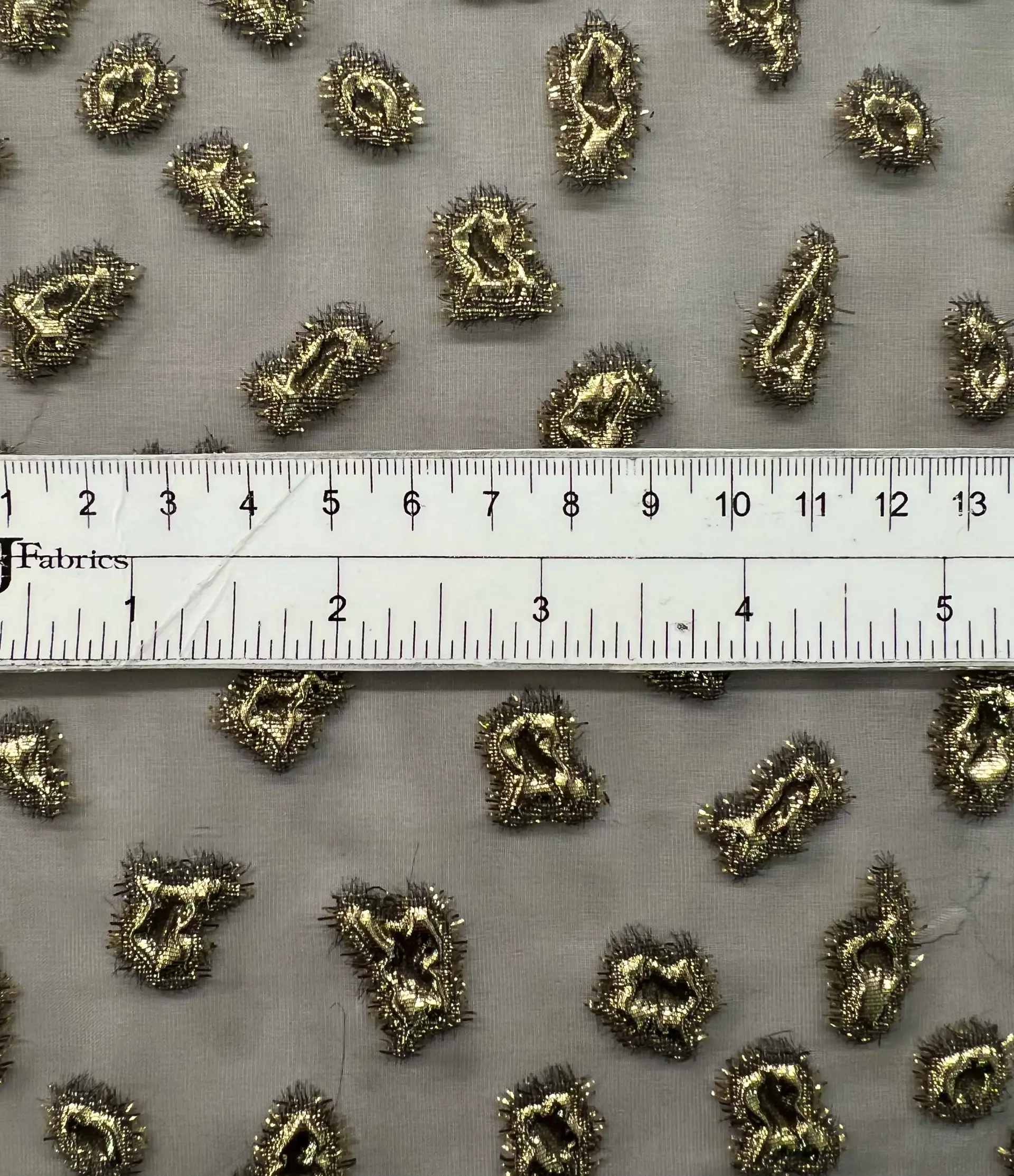 Metallic Fil Coupé Polyester Organza