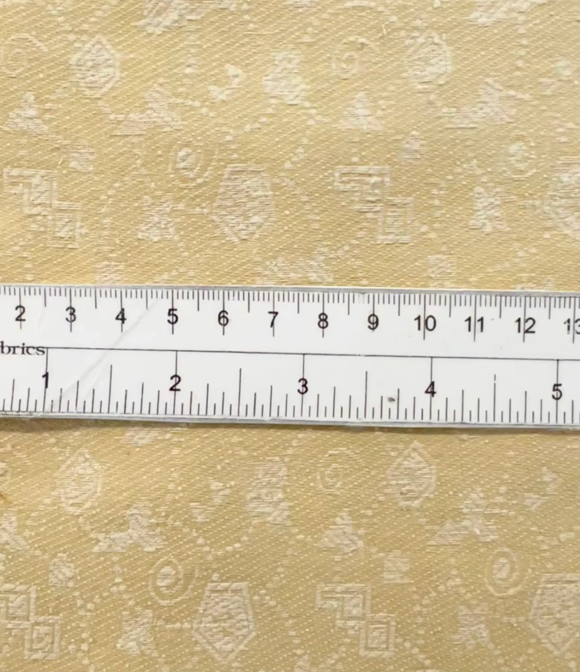 Raw Silk Damask Golden Cream