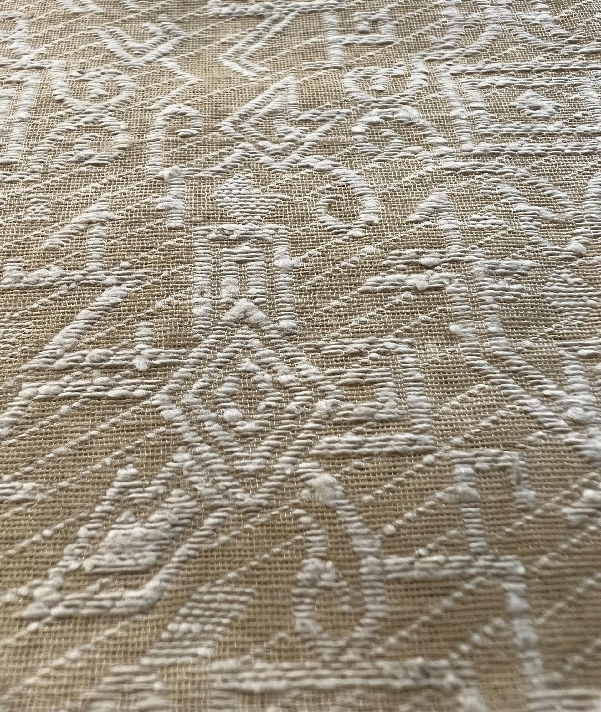 Raw Silk Damask Golden & Off White