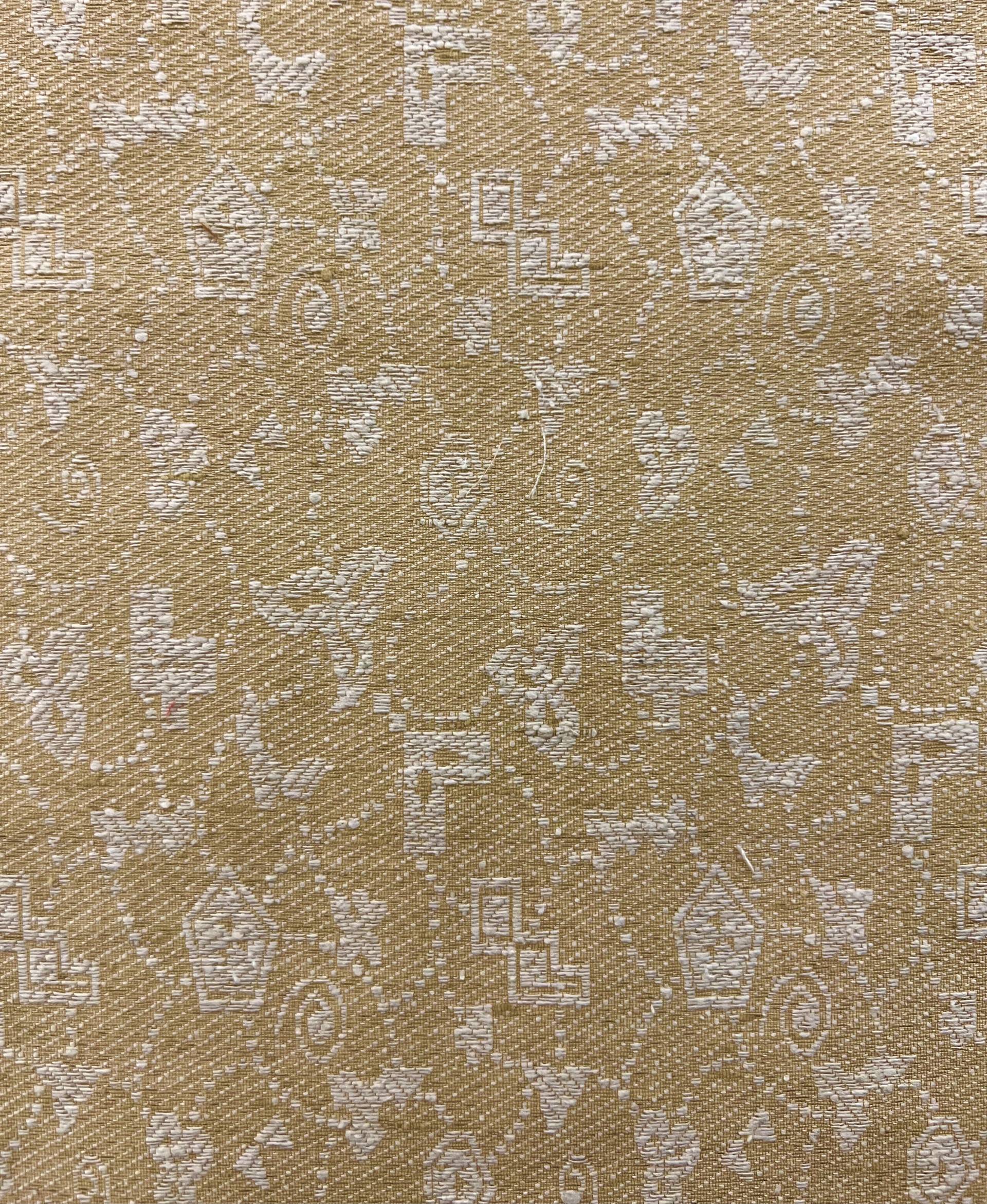 Raw Silk Damask Golden Tan