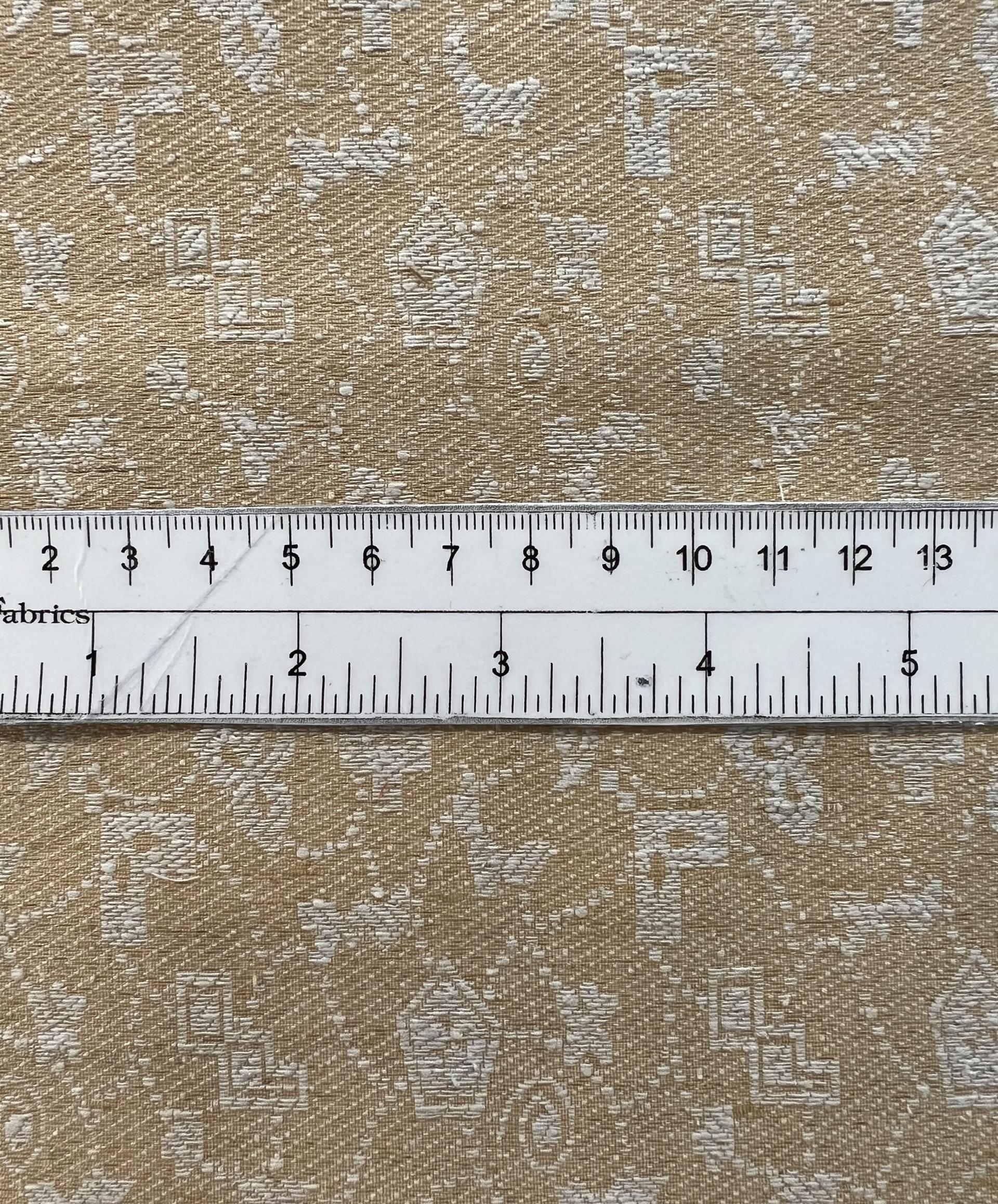 Raw Silk Damask Golden Tan