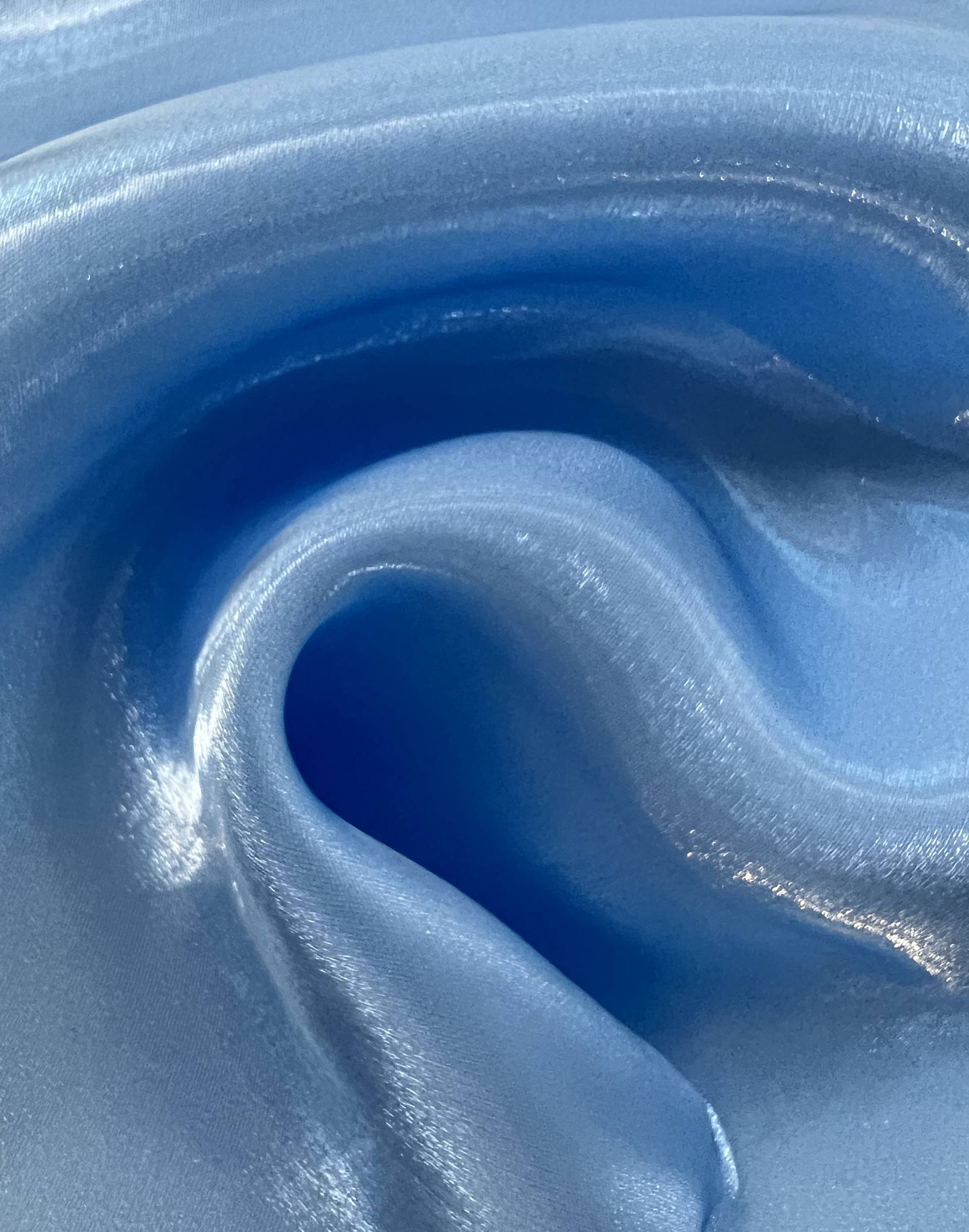 Polyester Liquid Satin Organza in Sky Blue