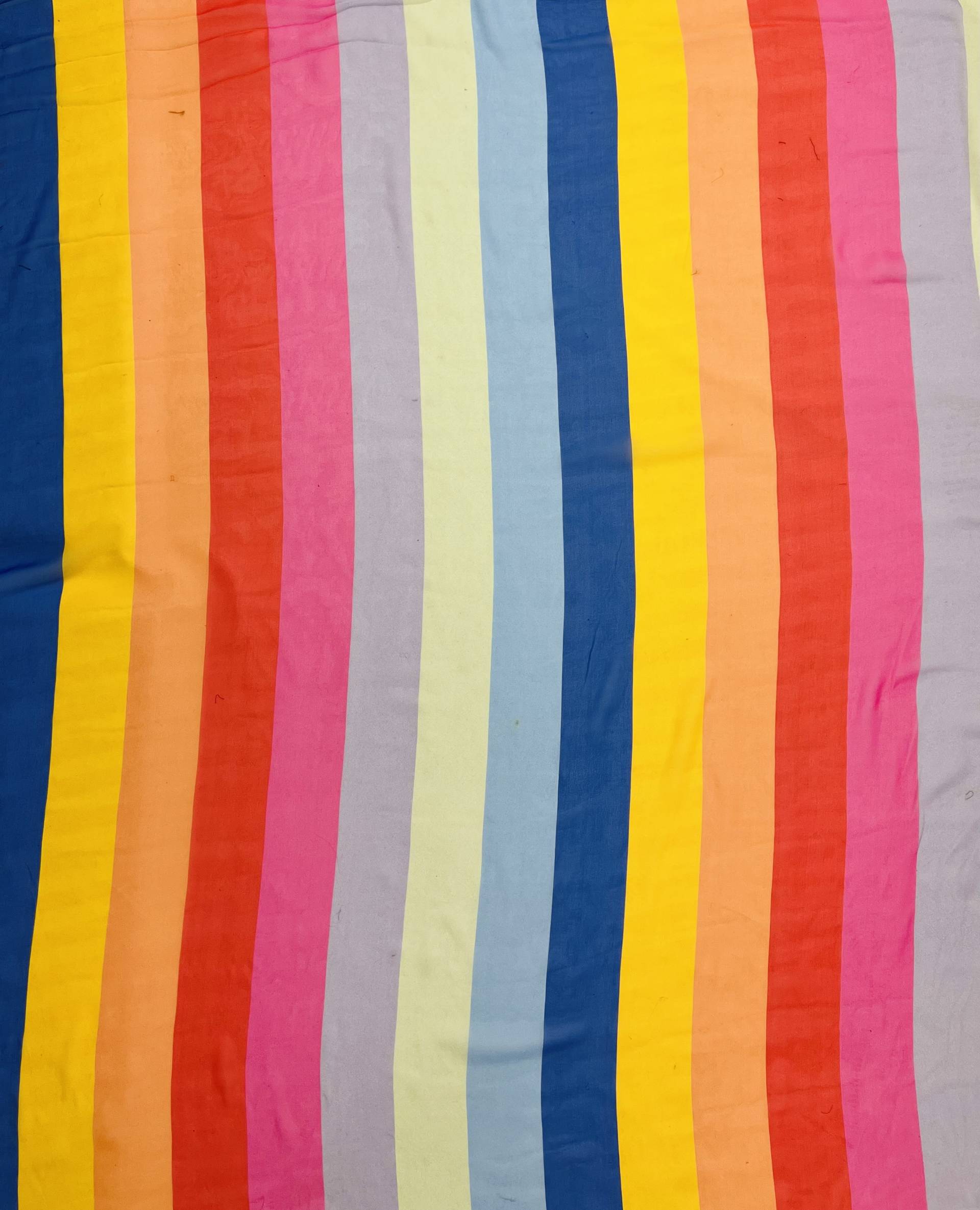 Printed Silk Chiffon Multi Color Stripe