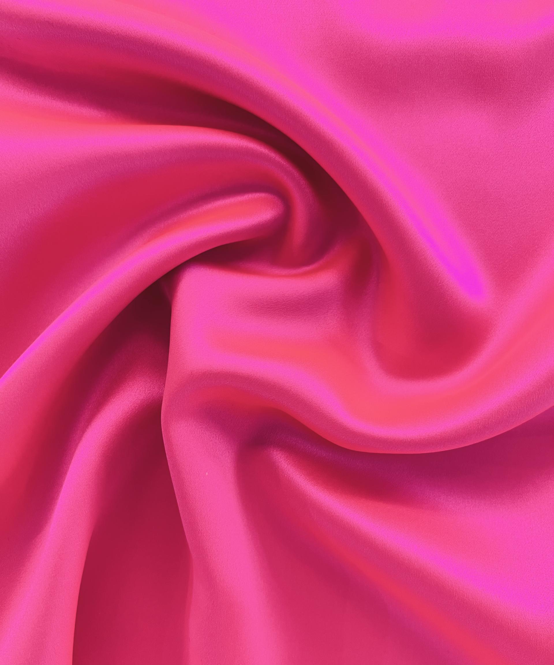 Silk Charmeuse in Hot Pink