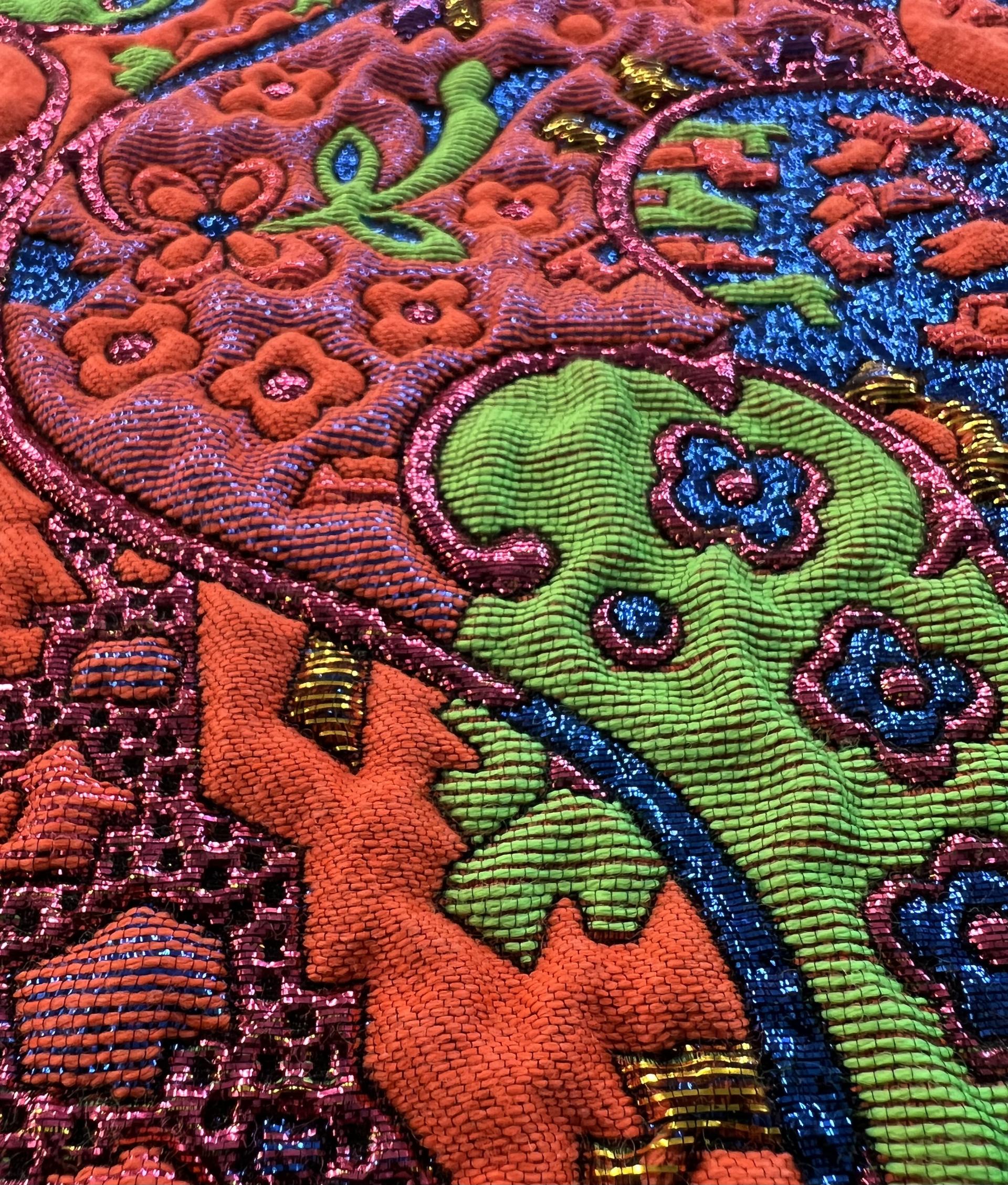 Vibrant Silk & Metallic Blend Brocade