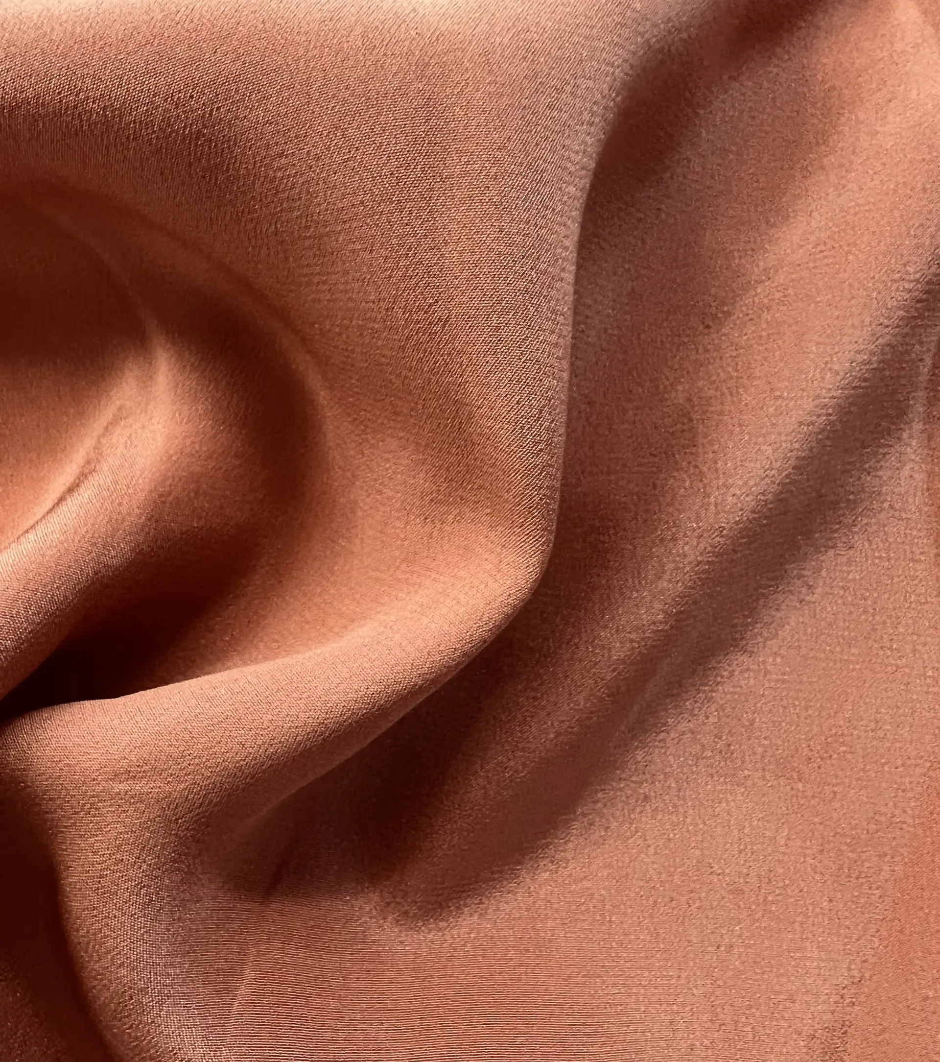 Pure Silk Crepe de Chine in Rosewood