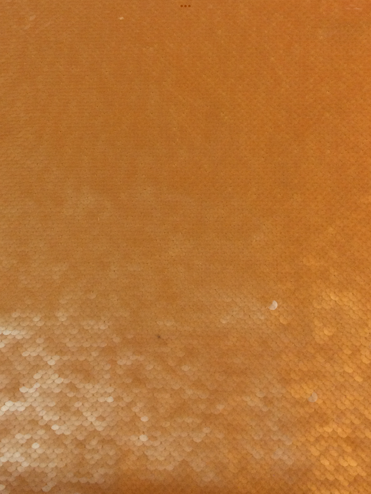 Transparent Matte Mini-Paillettes on Stretch Tulle in Orange