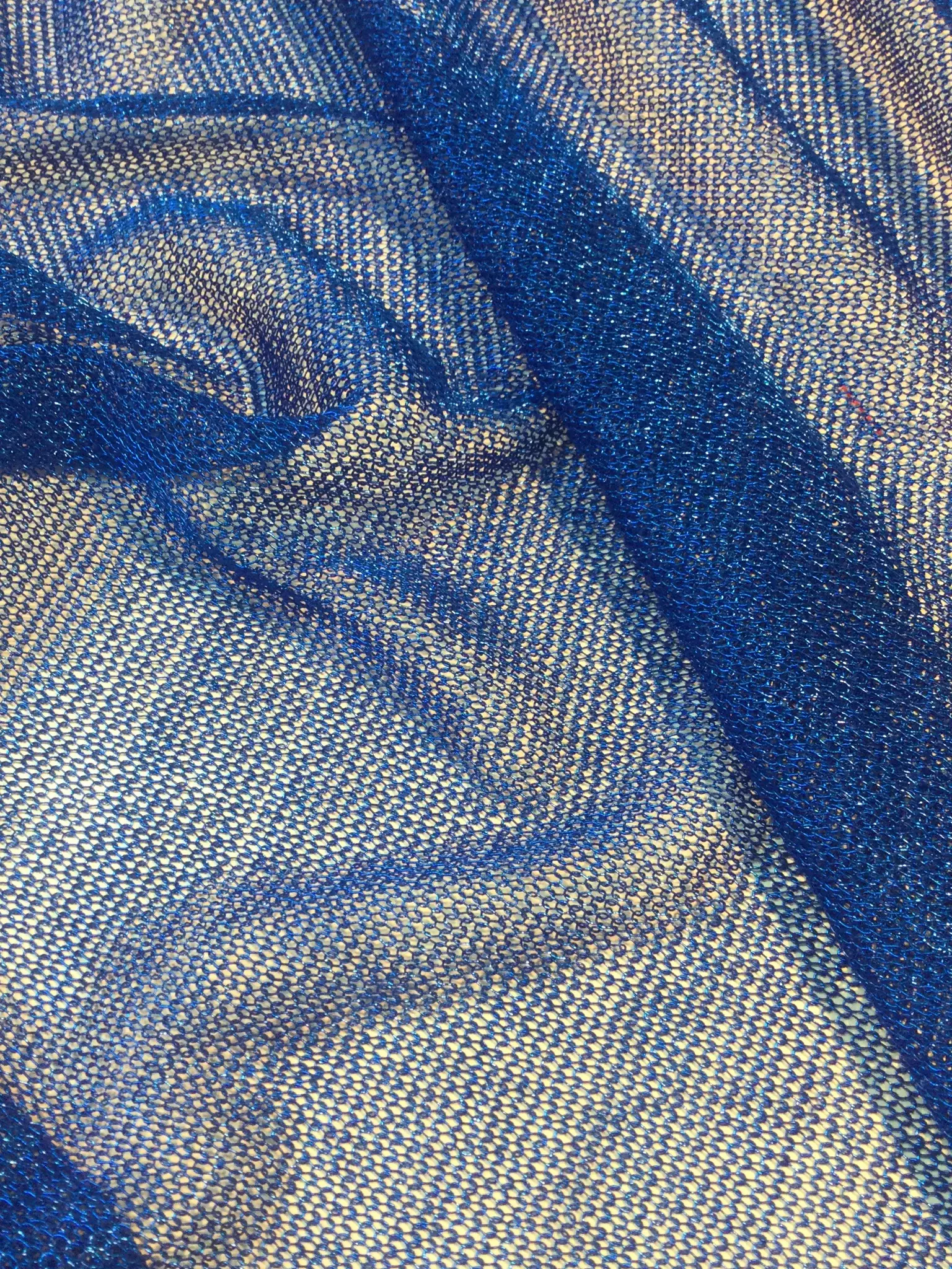 Made in Italy Metallic Chainmail Knit in Royal