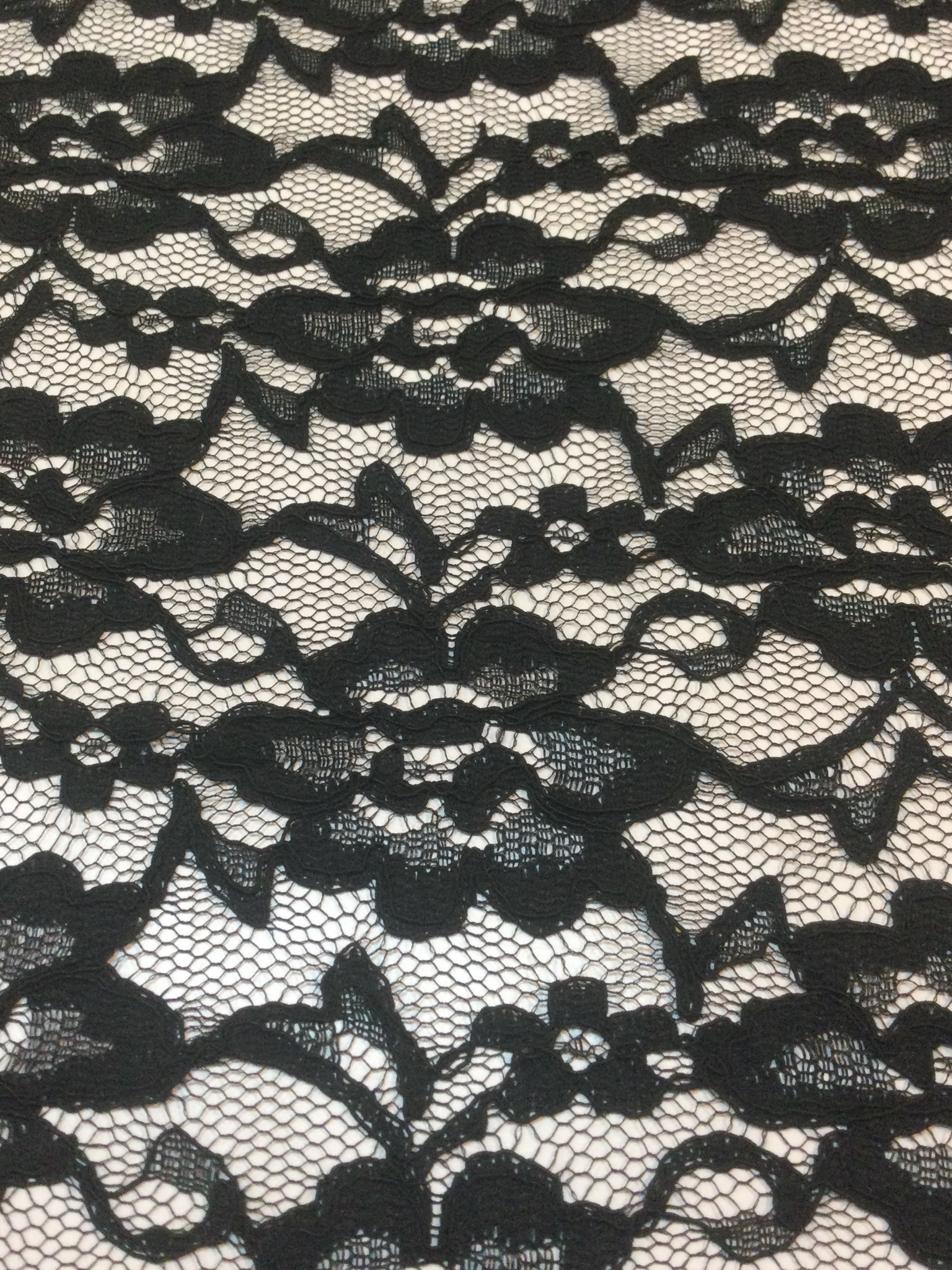 Nylon Lace w/ Double Scallop in Black