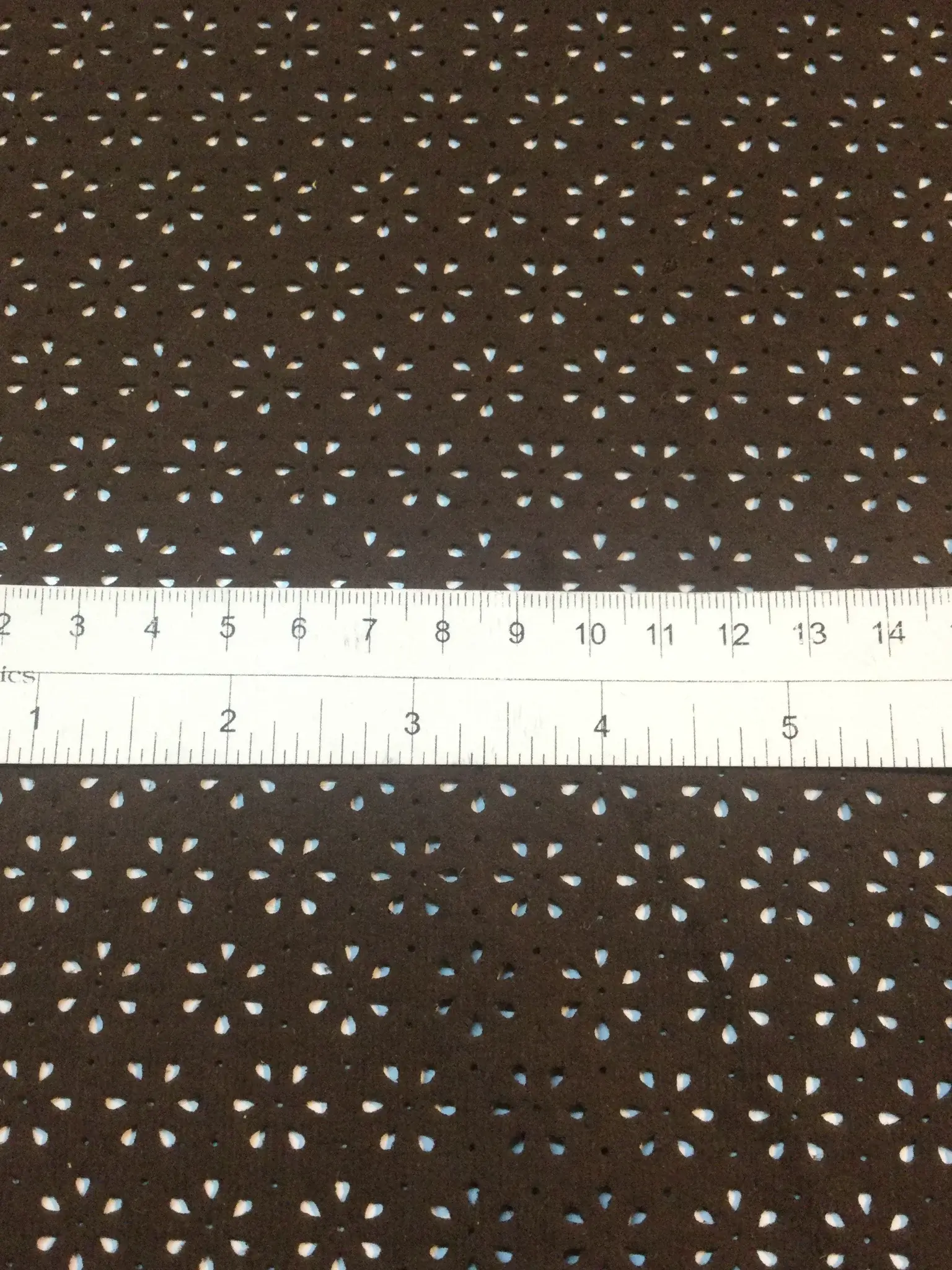 Polyester Suede Laser Cut in Chocolate