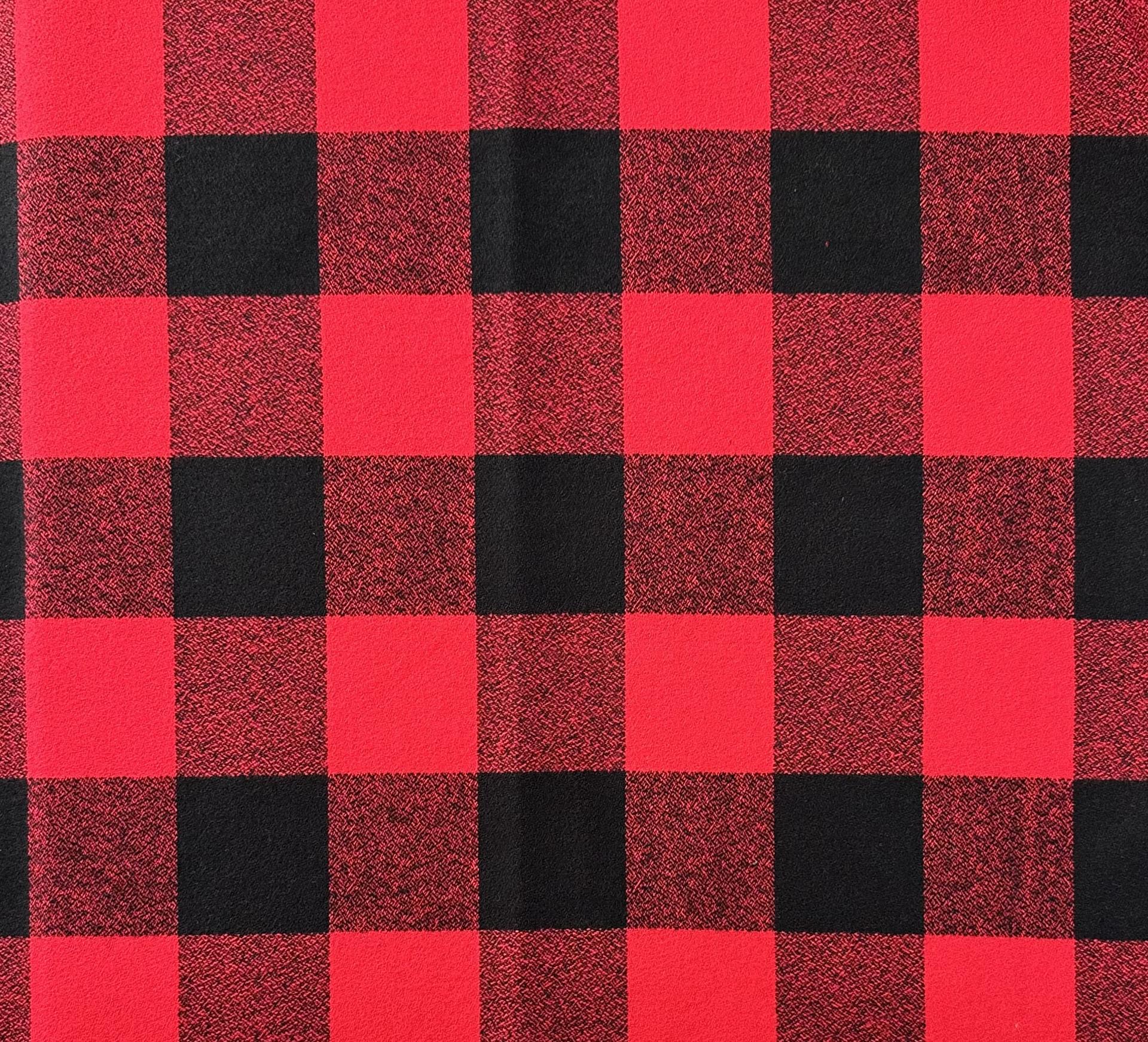 Cotton Flannel Buffalo Check in Red