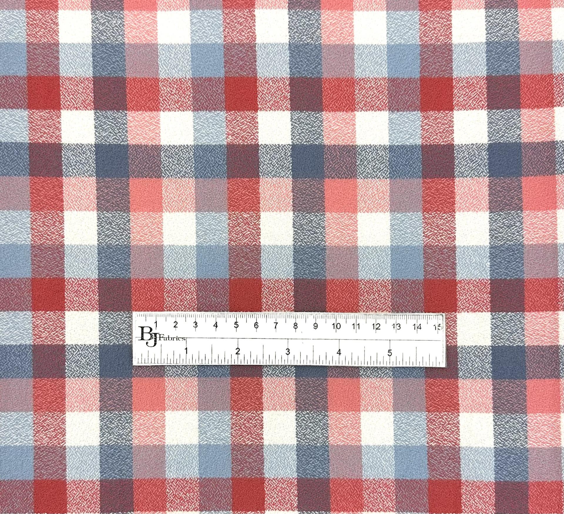 Organic Cotton Flannel Check in Americana