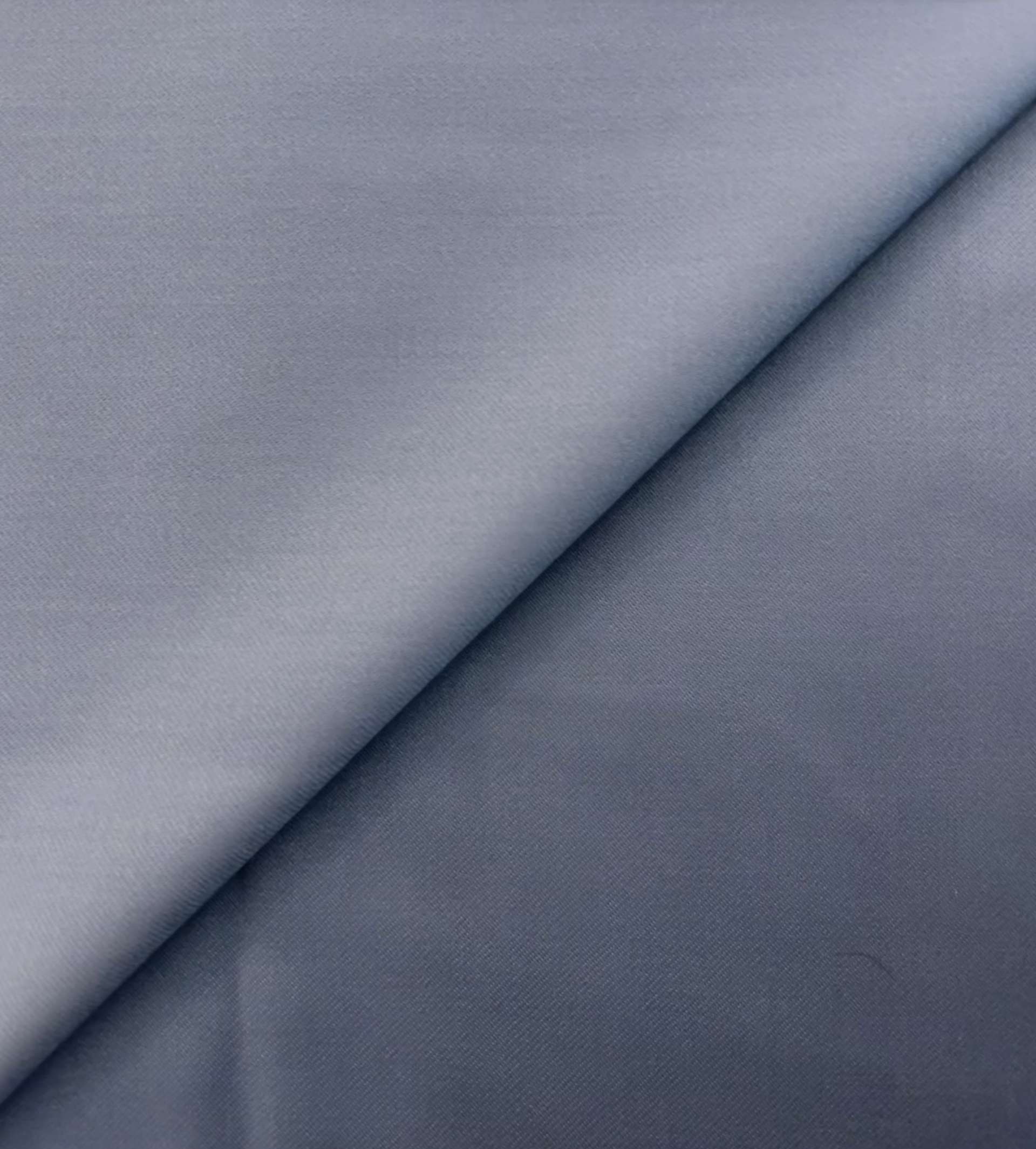 Italian Wool Twill Satin Faille in Slate Blue