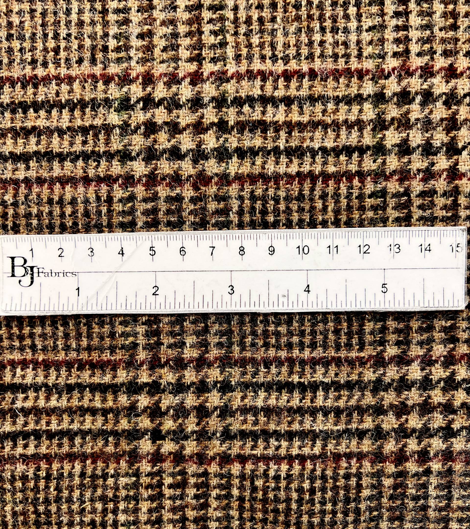 English Wool Plaid Tweed in Brown Merlot