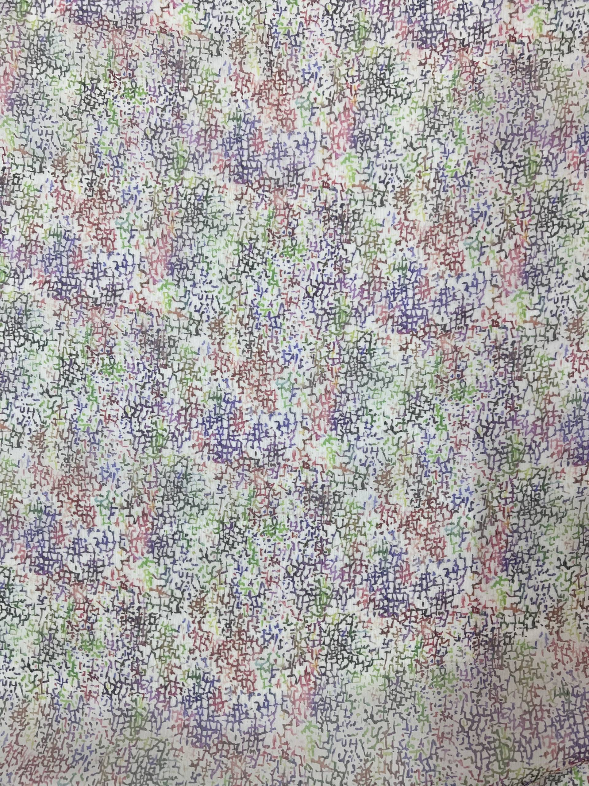 Italian Silk Crinkle Chiffon Pollock Style Print