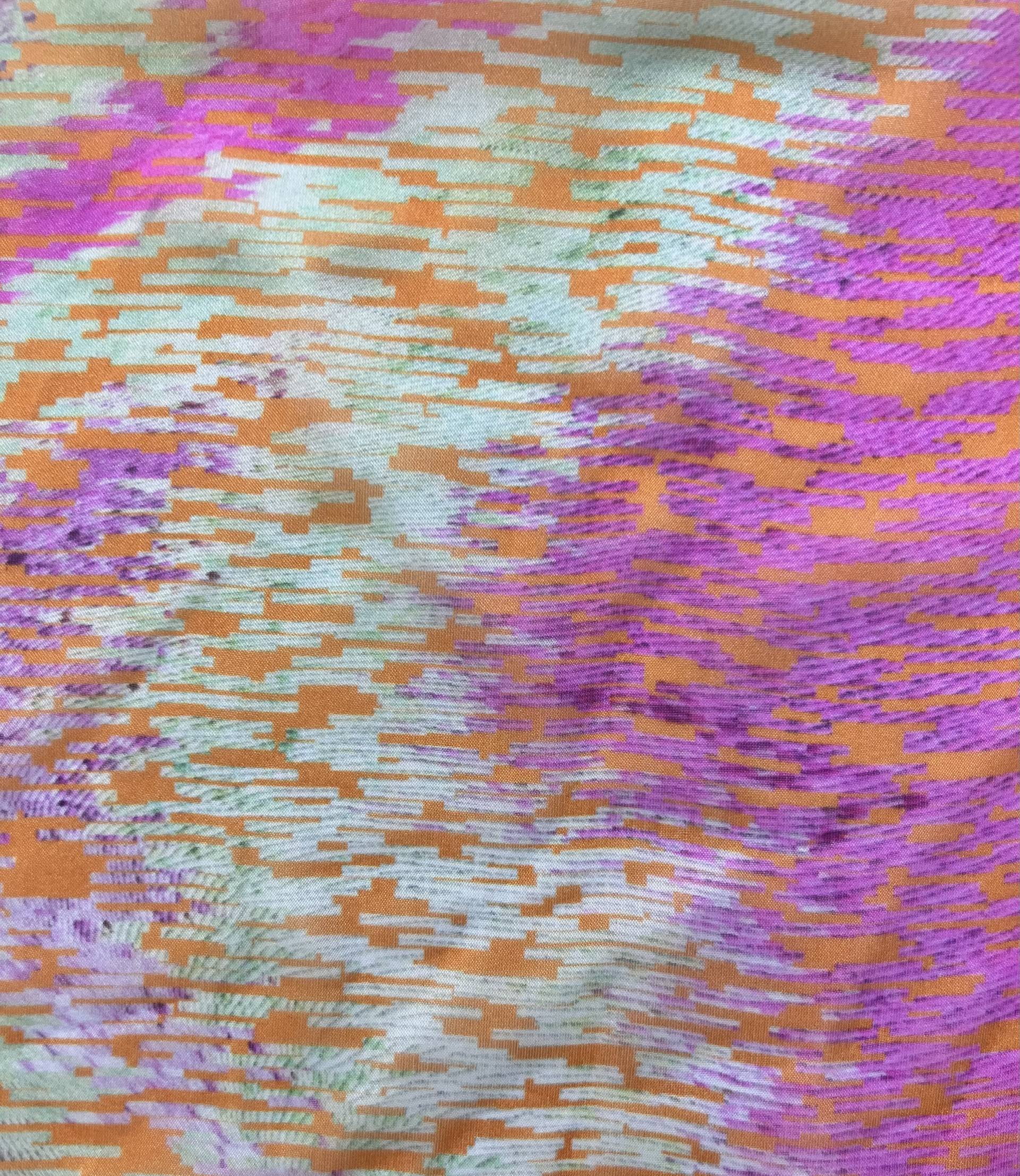Silk Chiffon Vibrant Colors Print