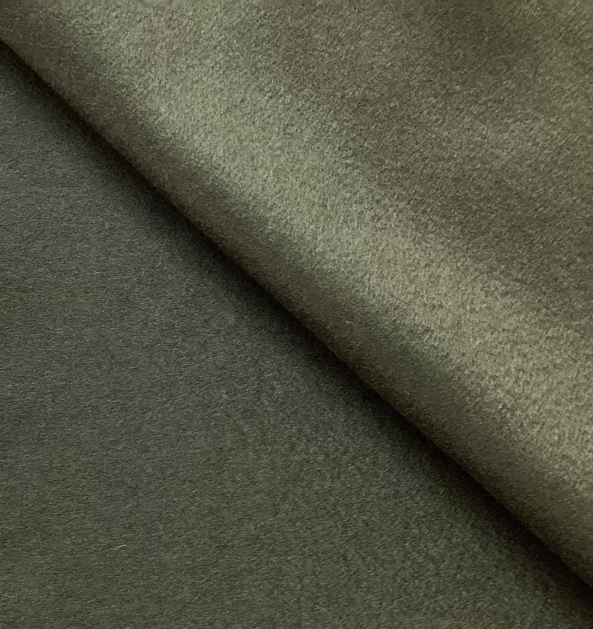 Italian Cashmere Jacketing Coating in Seaweed