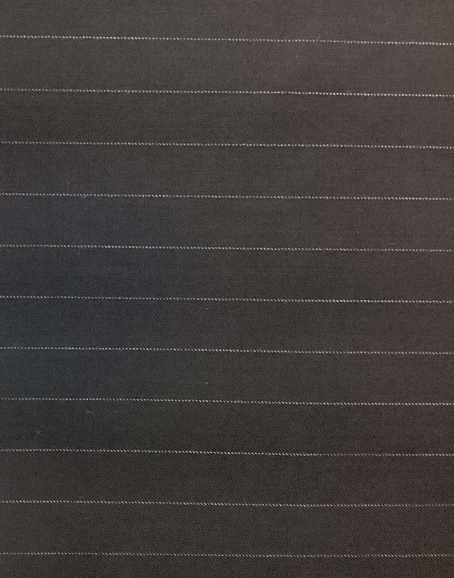 Zegna Italian Wool Stripe In Black