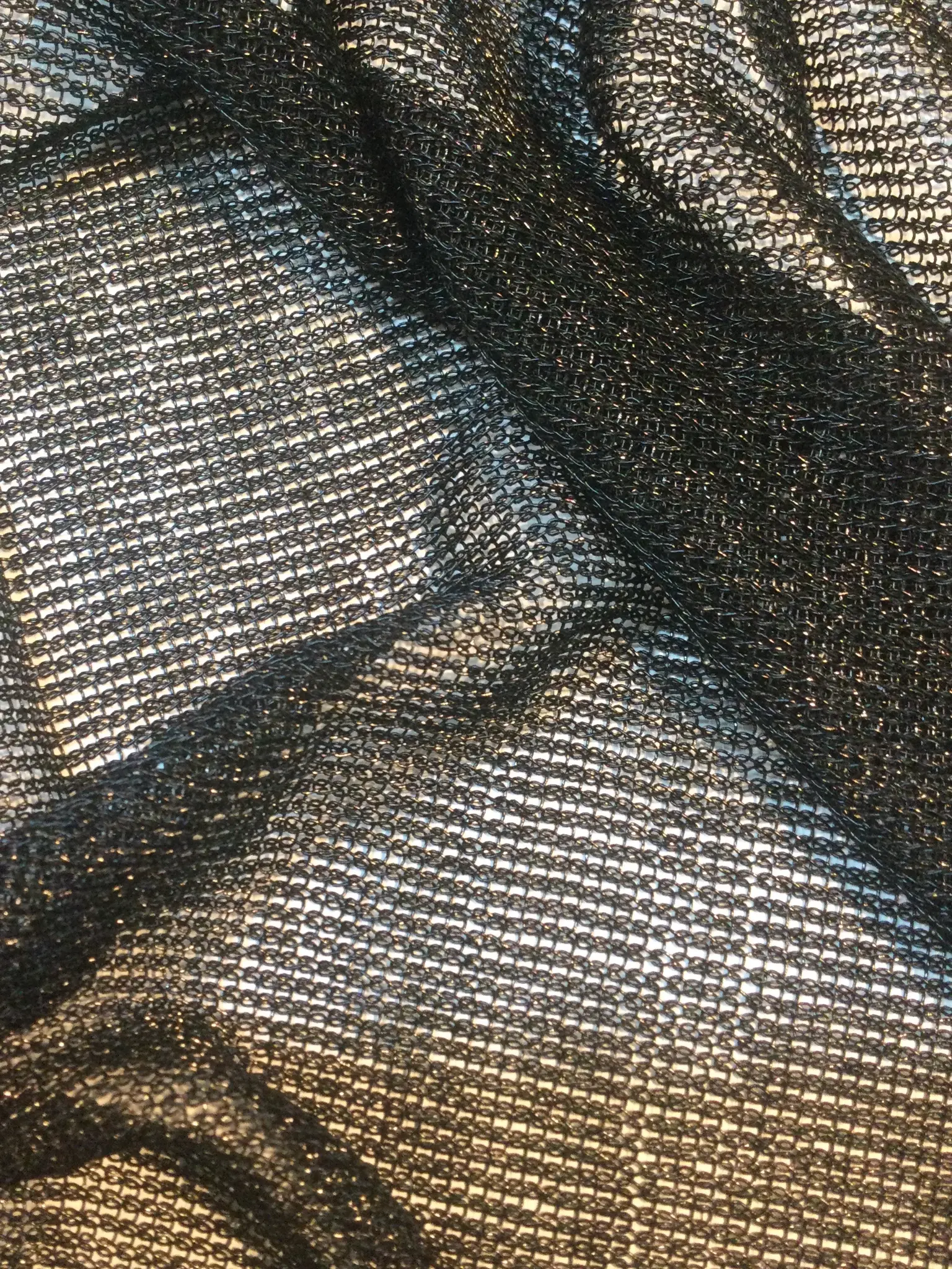Made in Italy Metallic Chainmail Knit in Black