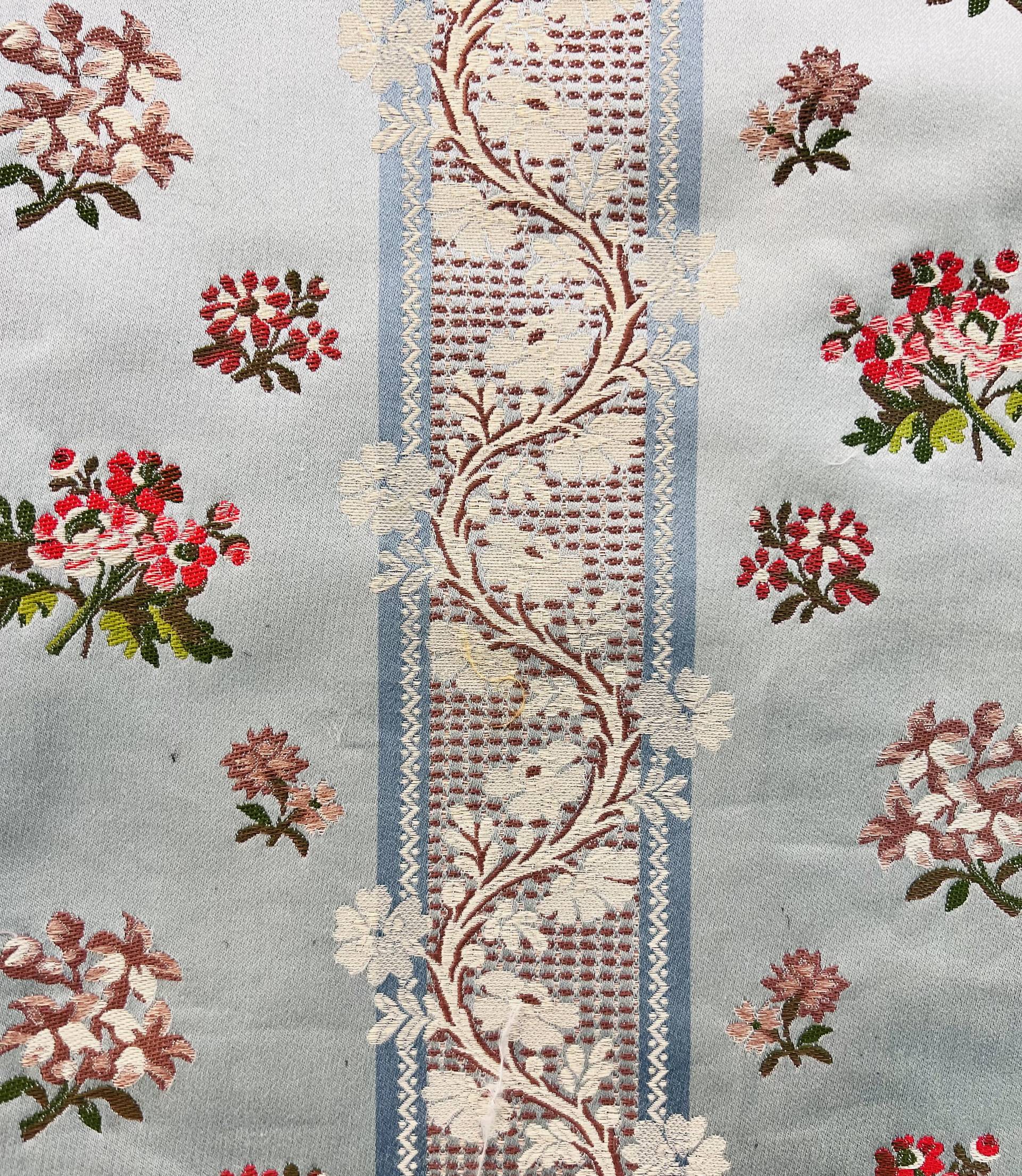 Italian Satin Tapestry Brocade "Venetian" in Robin Eggs Blue